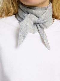 100% CASHMERE HALSTØRKLÆDE, Light Grey Melange, highres
