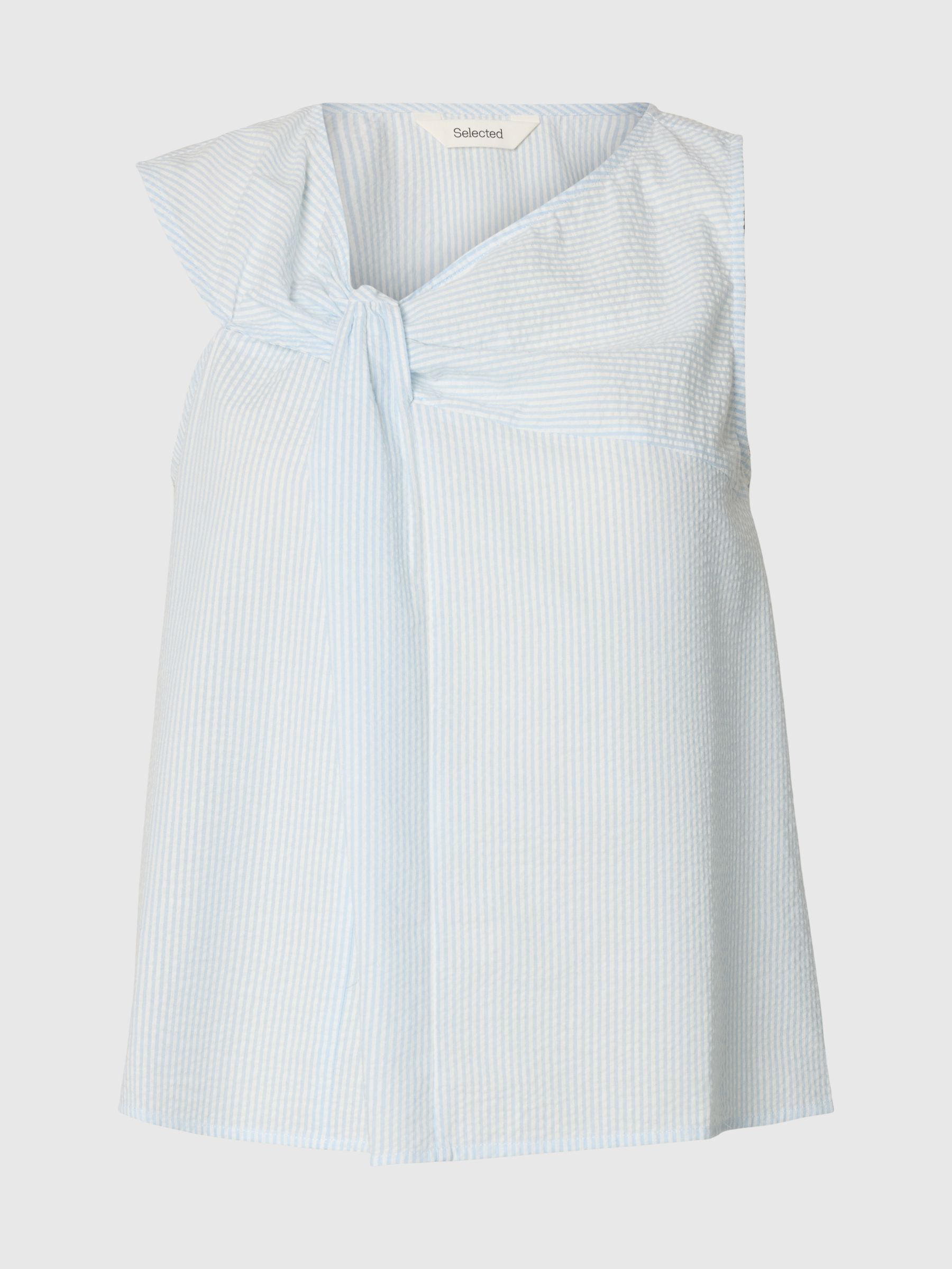 SEERSUCKER SLEEVELESS TOP