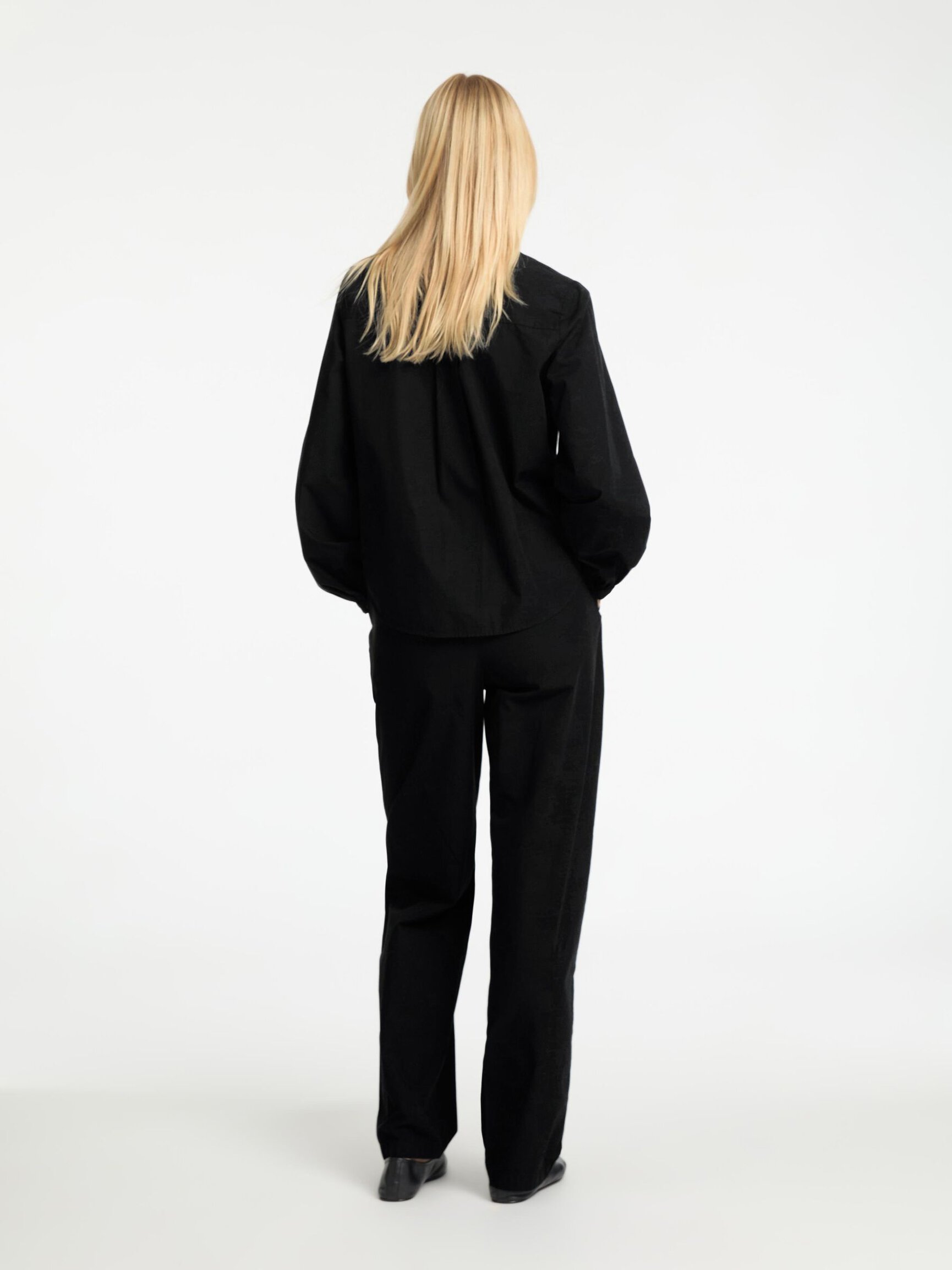 COTTON HIGH WAISTED TROUSERS