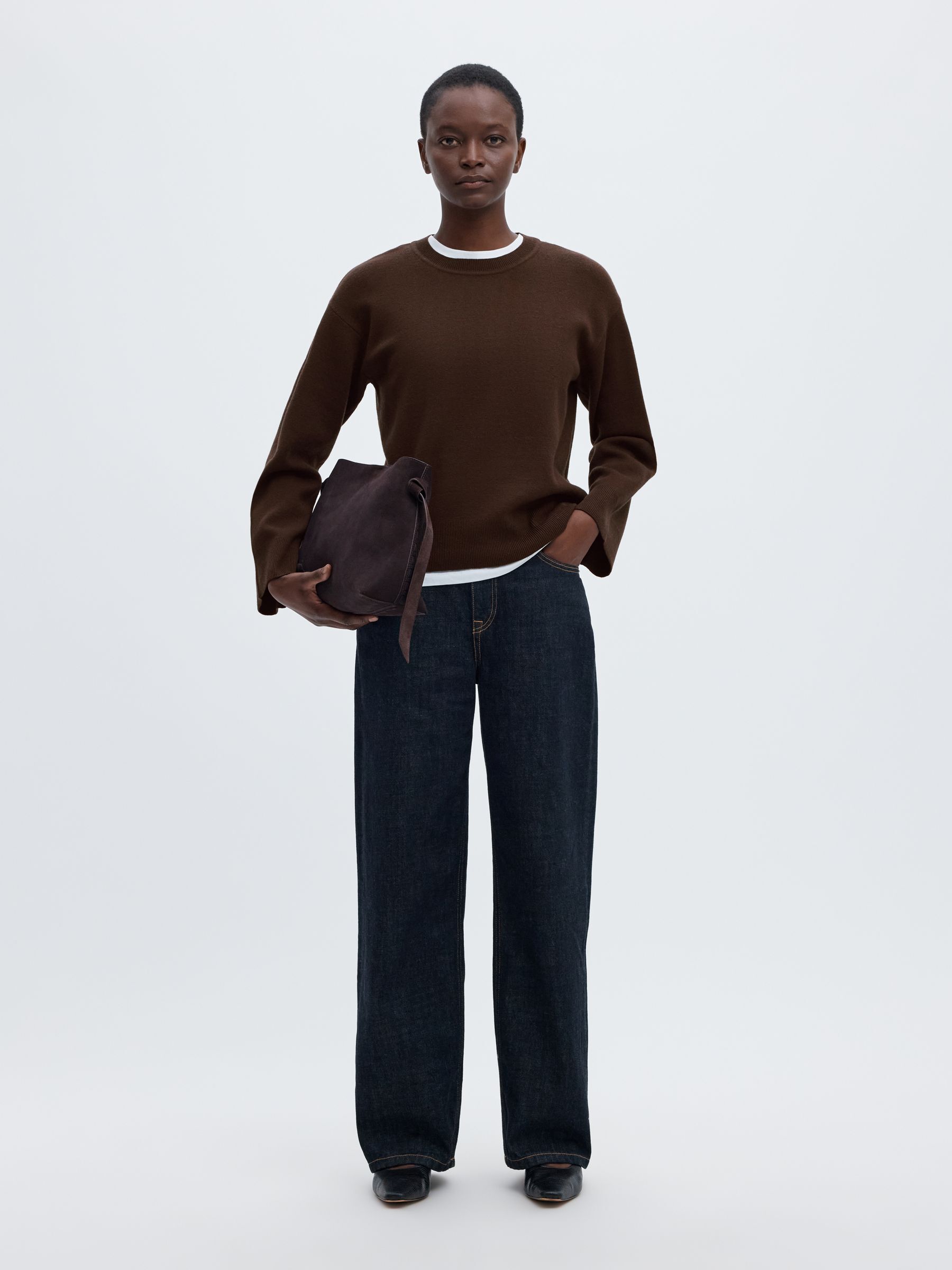 VISCOSE BLEND KNITTED JUMPER
