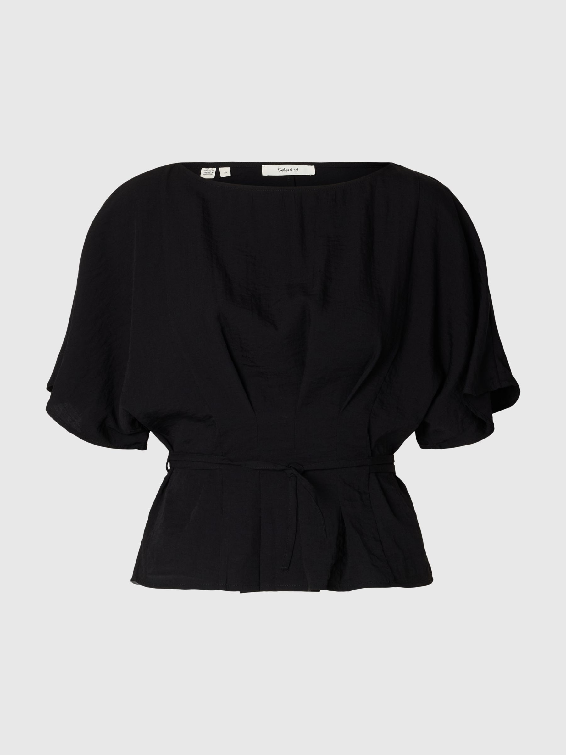 VISCOSE BLEND PLEATED  BLOUSE