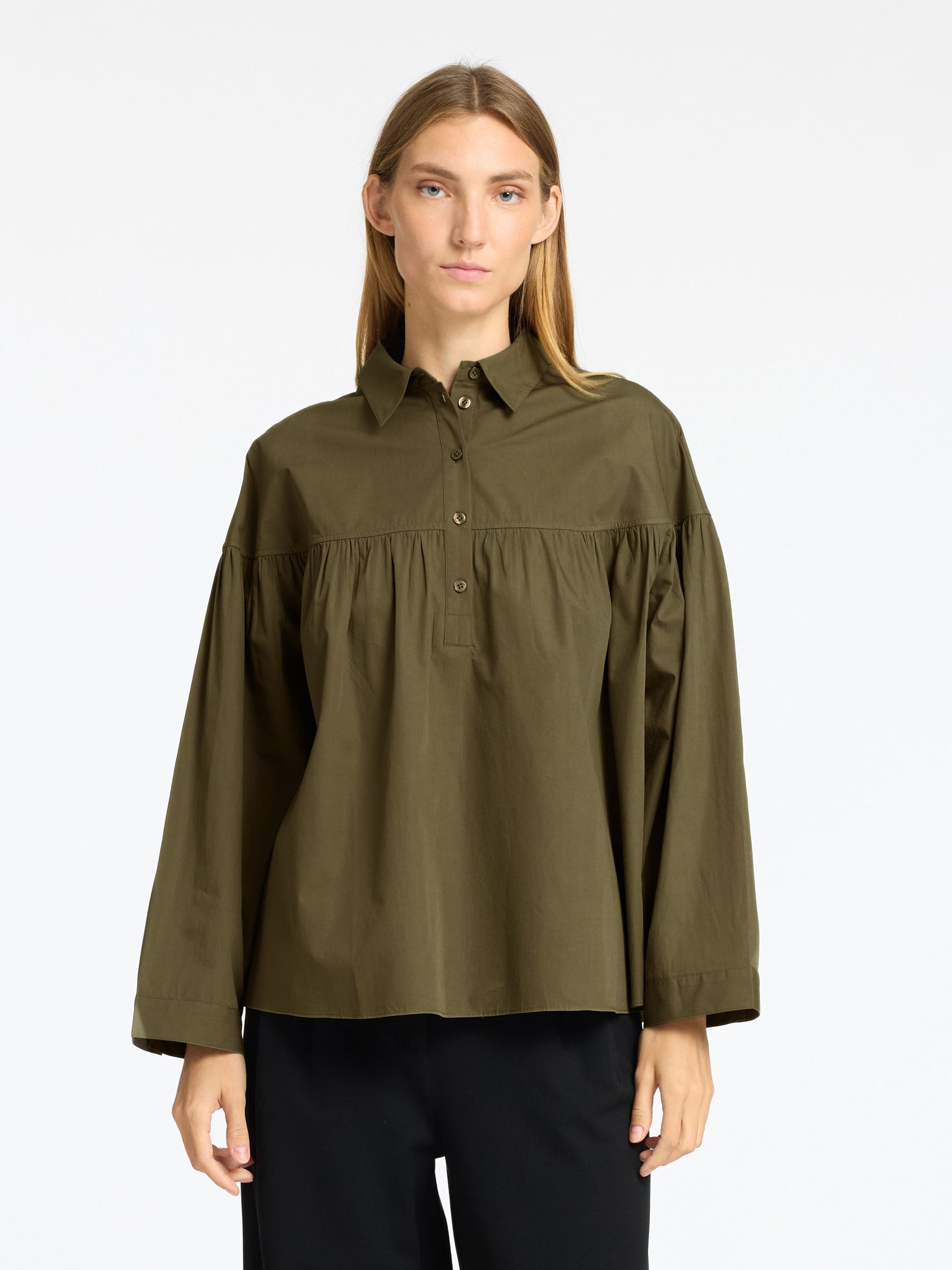 100% COTTON LONG SLEEVED BLOUSE