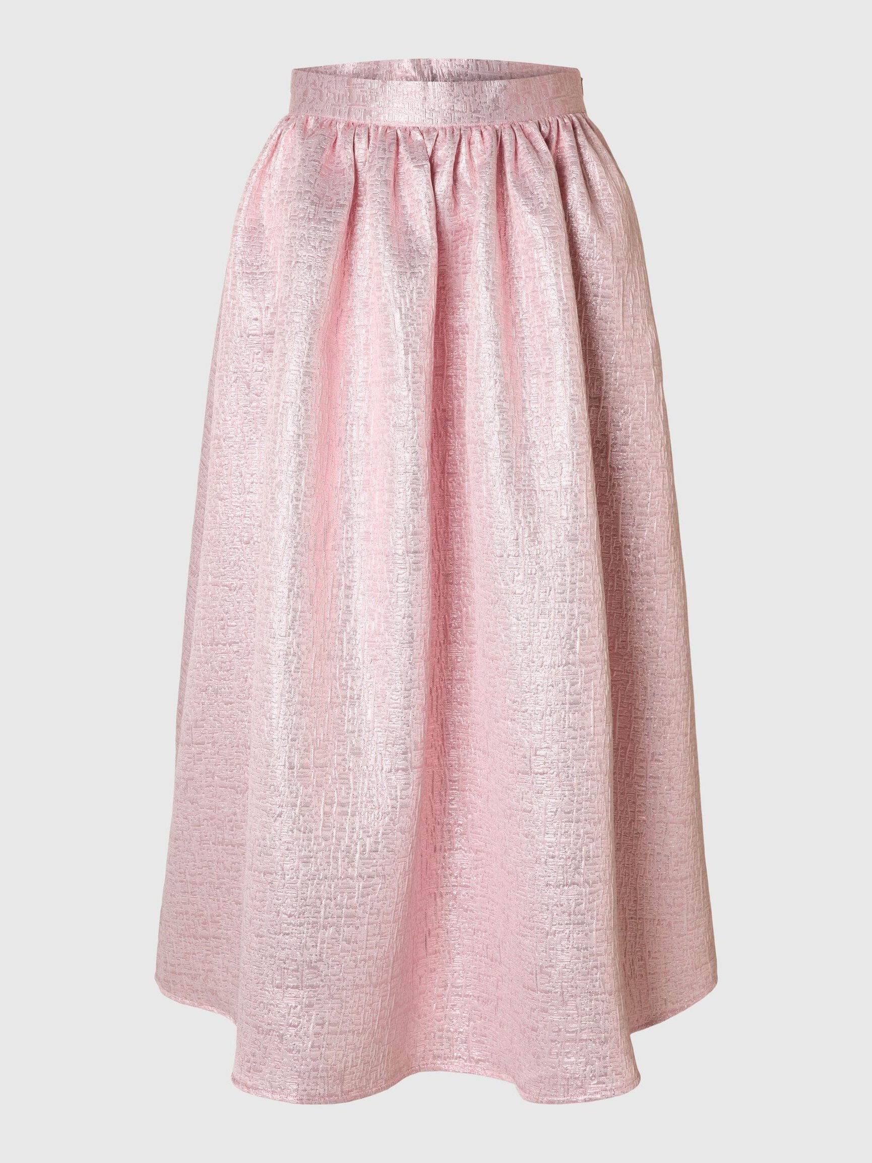 METALLIC JAQUARD MAXI SKIRT