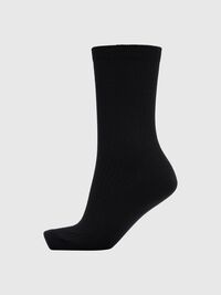 BASIC RIBBED SOCKS, Black, highres