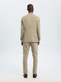 SLIM FIT DOUBLE-BREASTED BLAZER, Sand, highres