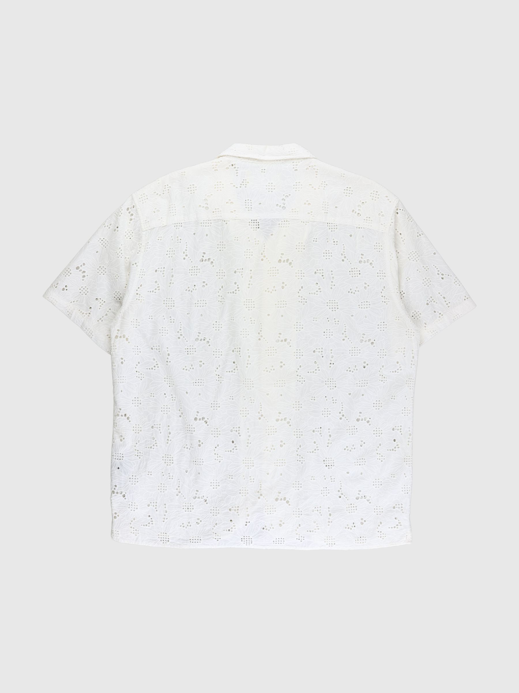 BRODERIE ANGLAISE SHORT SLEEVED SHIRT