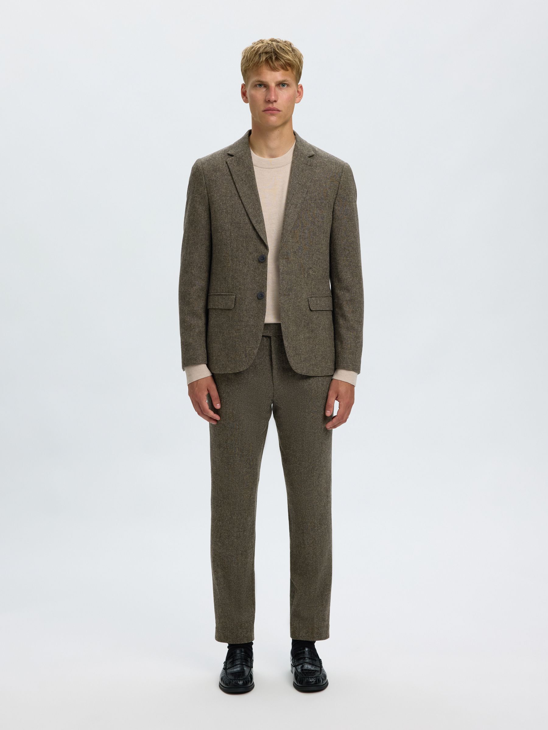 KARIERTER WOLLGEMISCH BLAZER