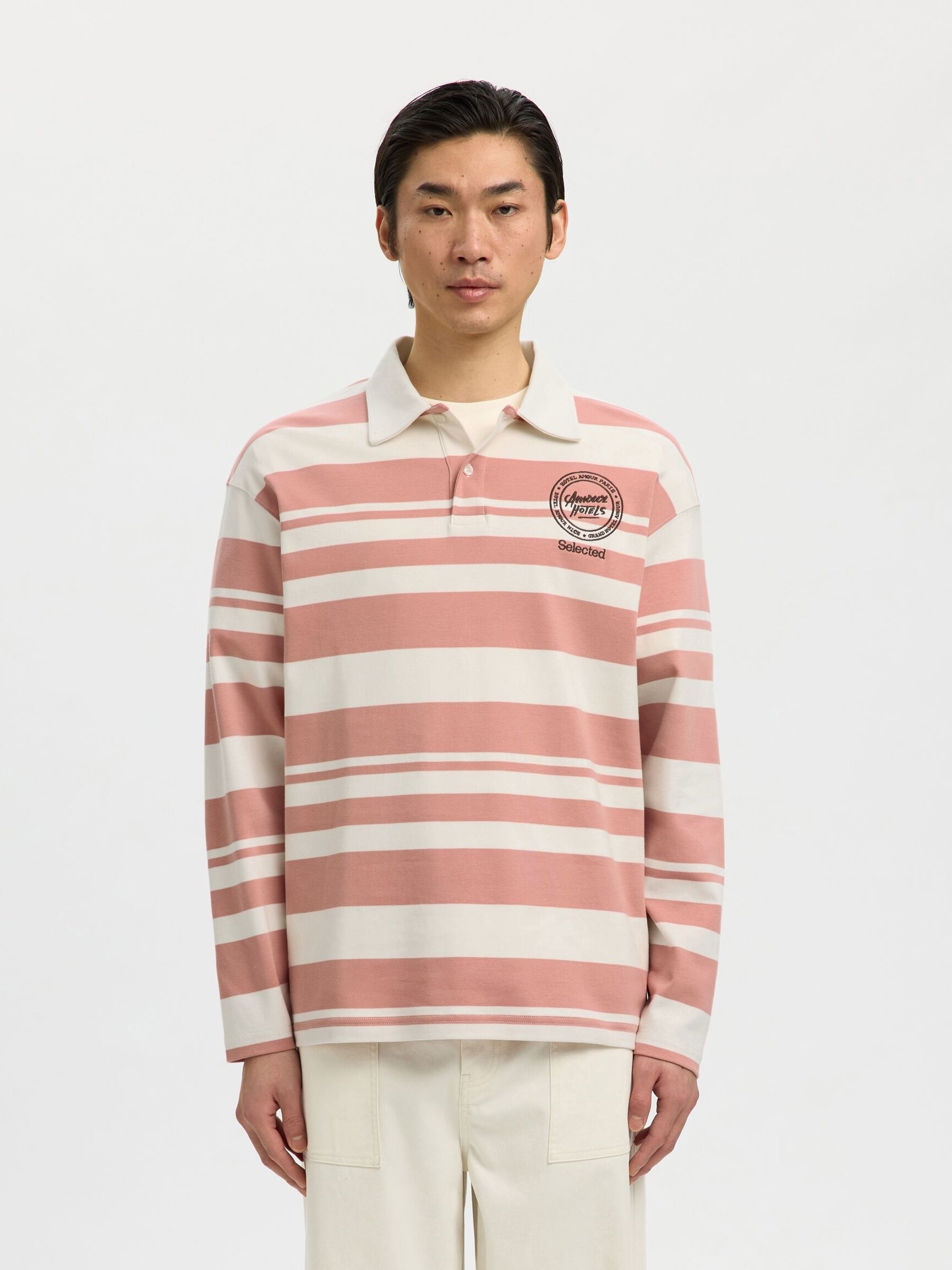 RELAXED FIT LONG-SLEEVED POLO