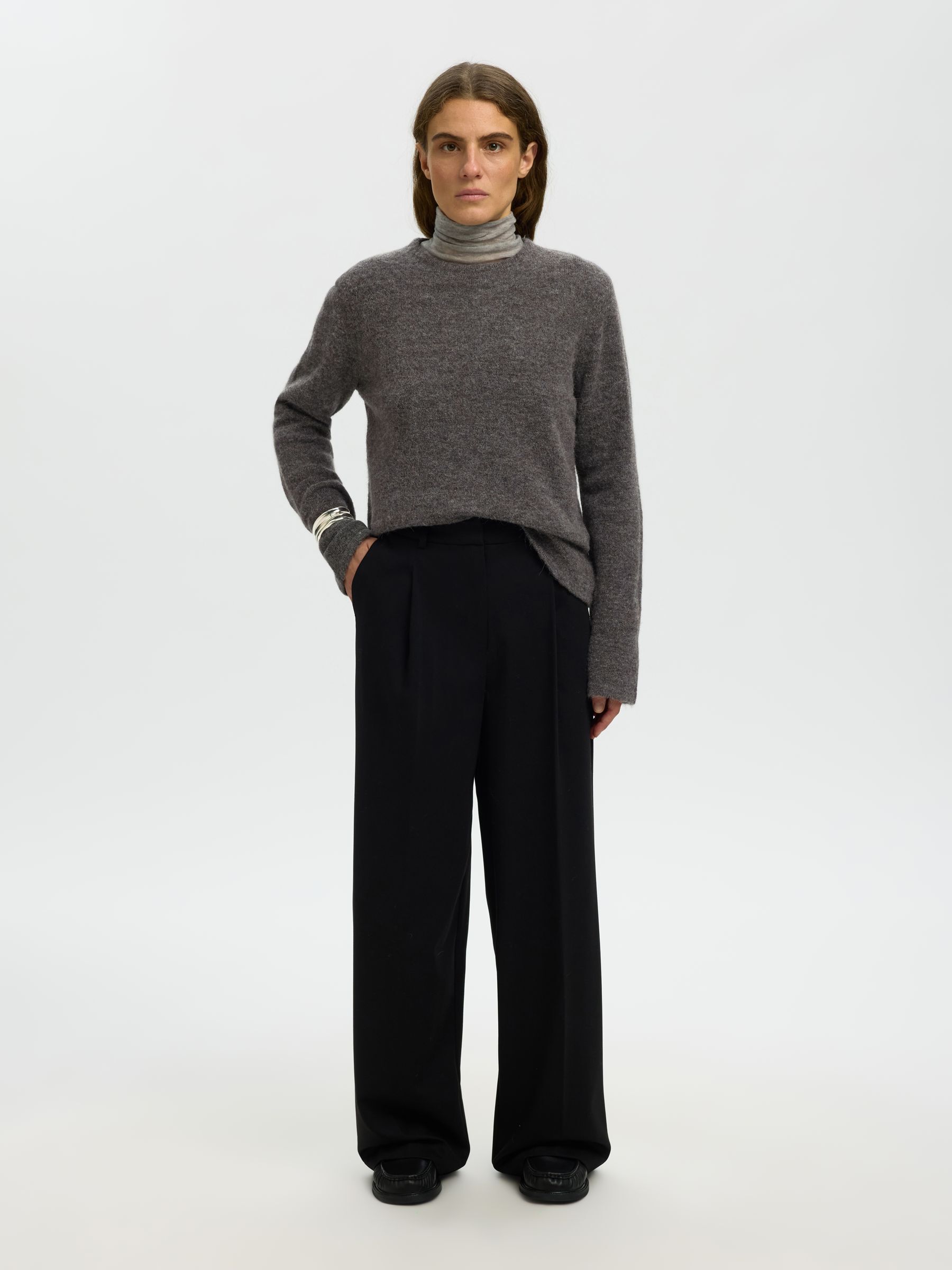 WOOL BLEND KNITTED PULLOVER