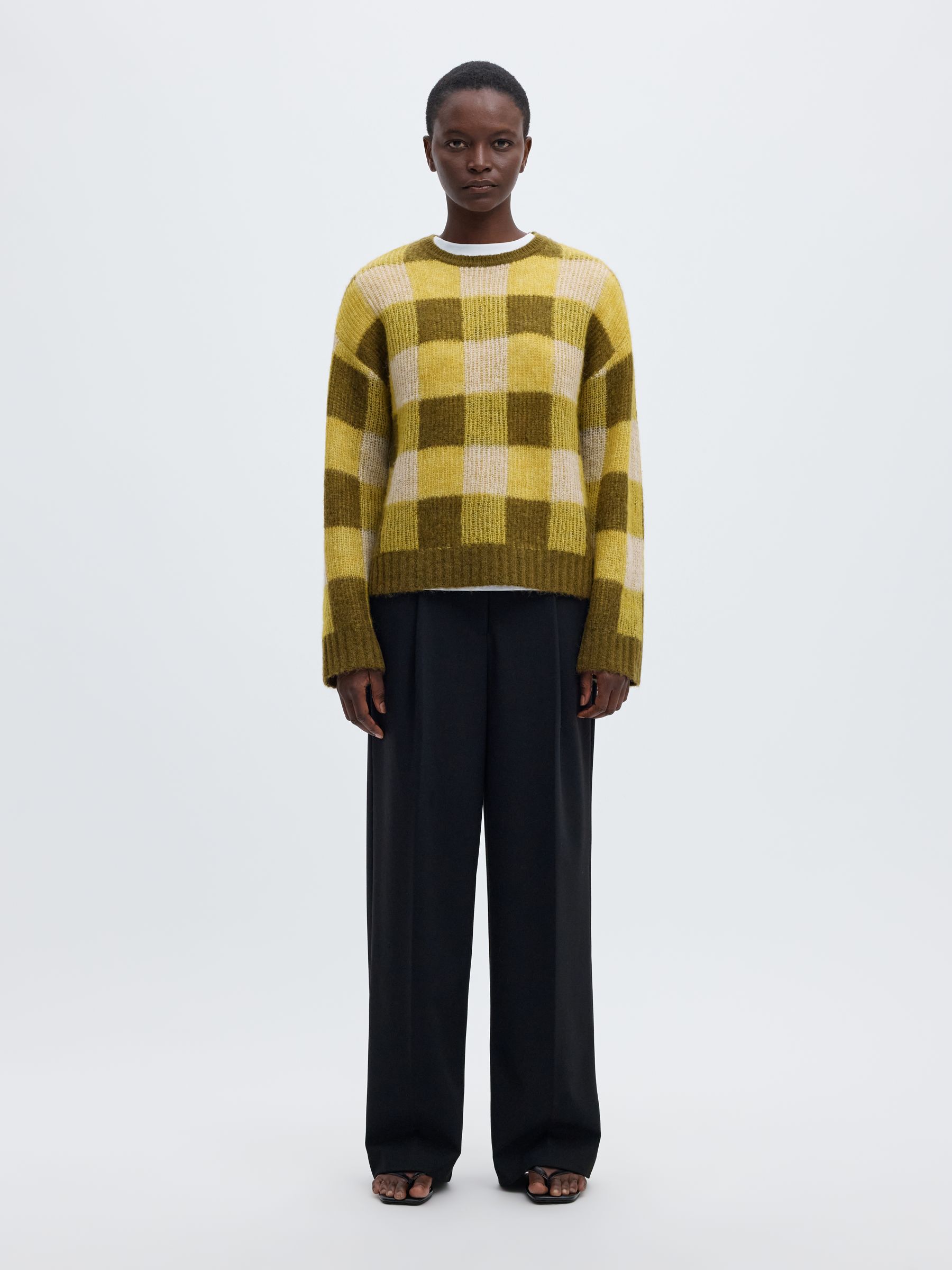 RUTETE STRIKKET PULLOVER