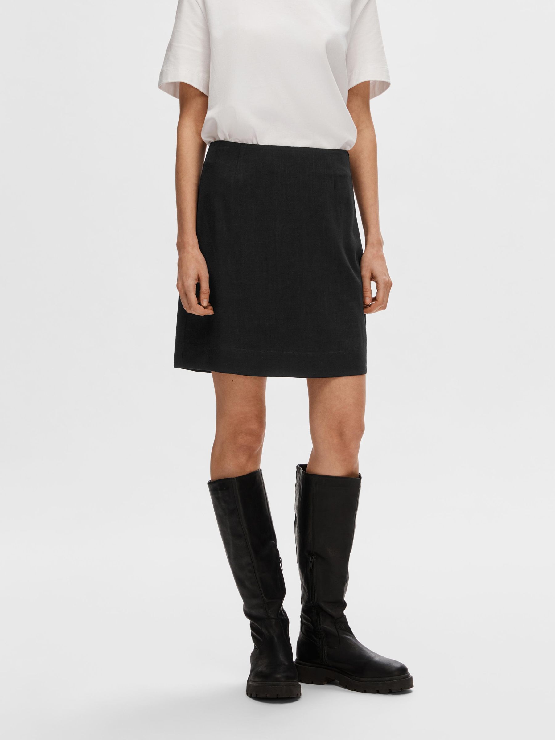 VISCOSE BLEND MINI SKIRT
