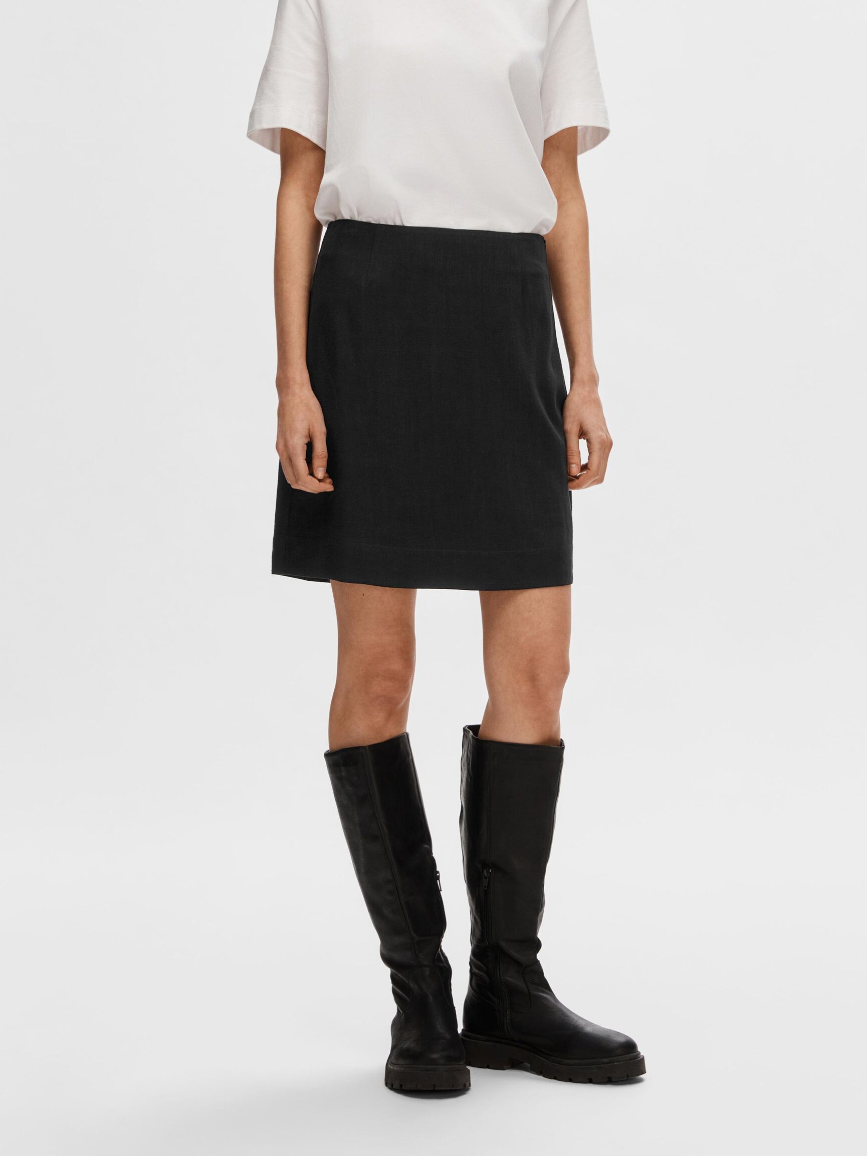 VISCOSE BLEND MINI SKIRT