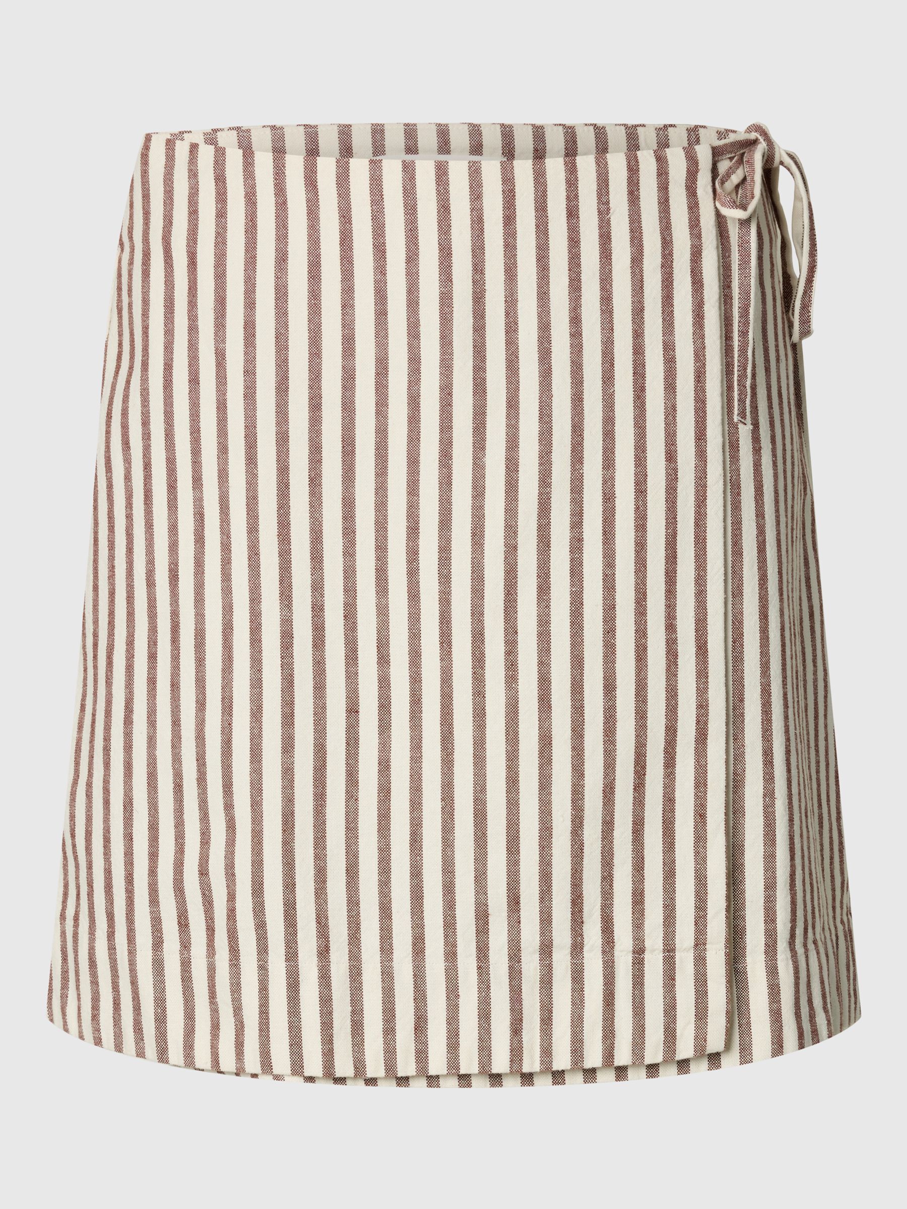 COTTON BLEND MINI WRAP SKIRT