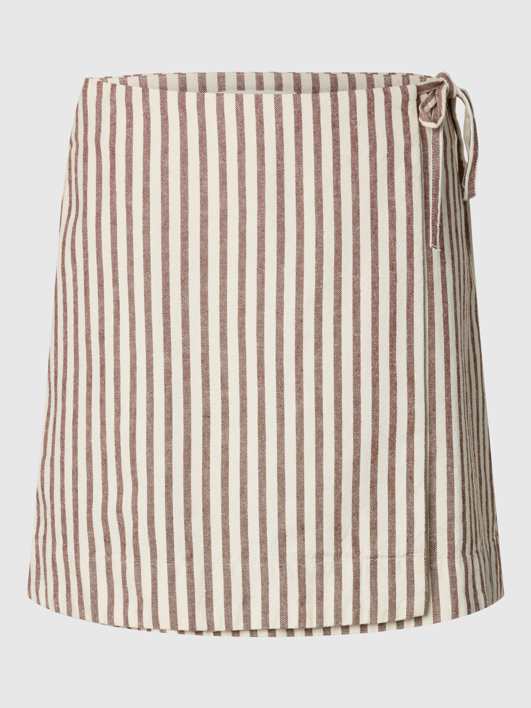 COTTON BLEND MINI WRAP SKIRT