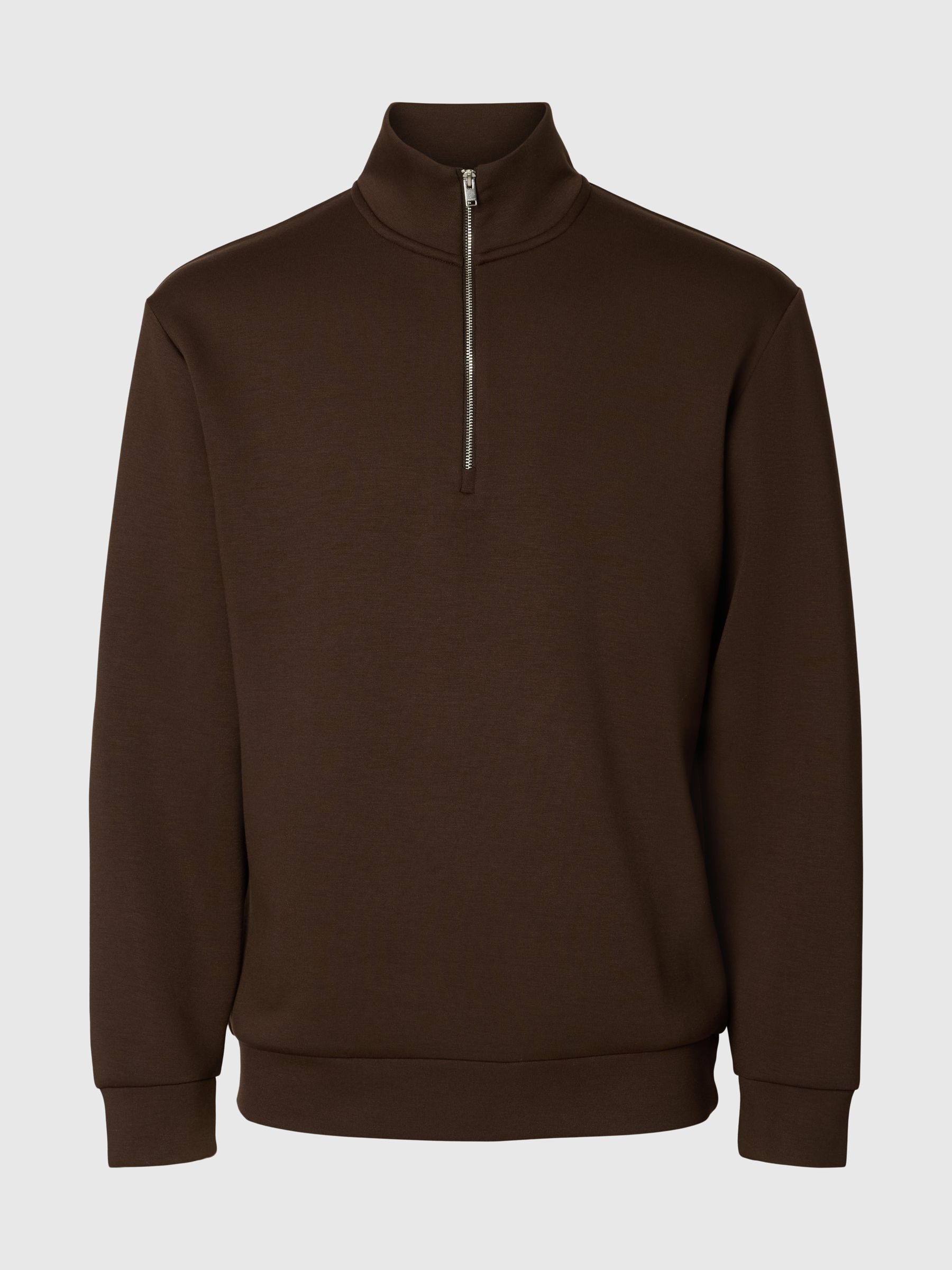 EN VISCOSE MÉLANGÉE AVEC DEMI-FERMETURE ÉCLAIR SWEAT-SHIRT