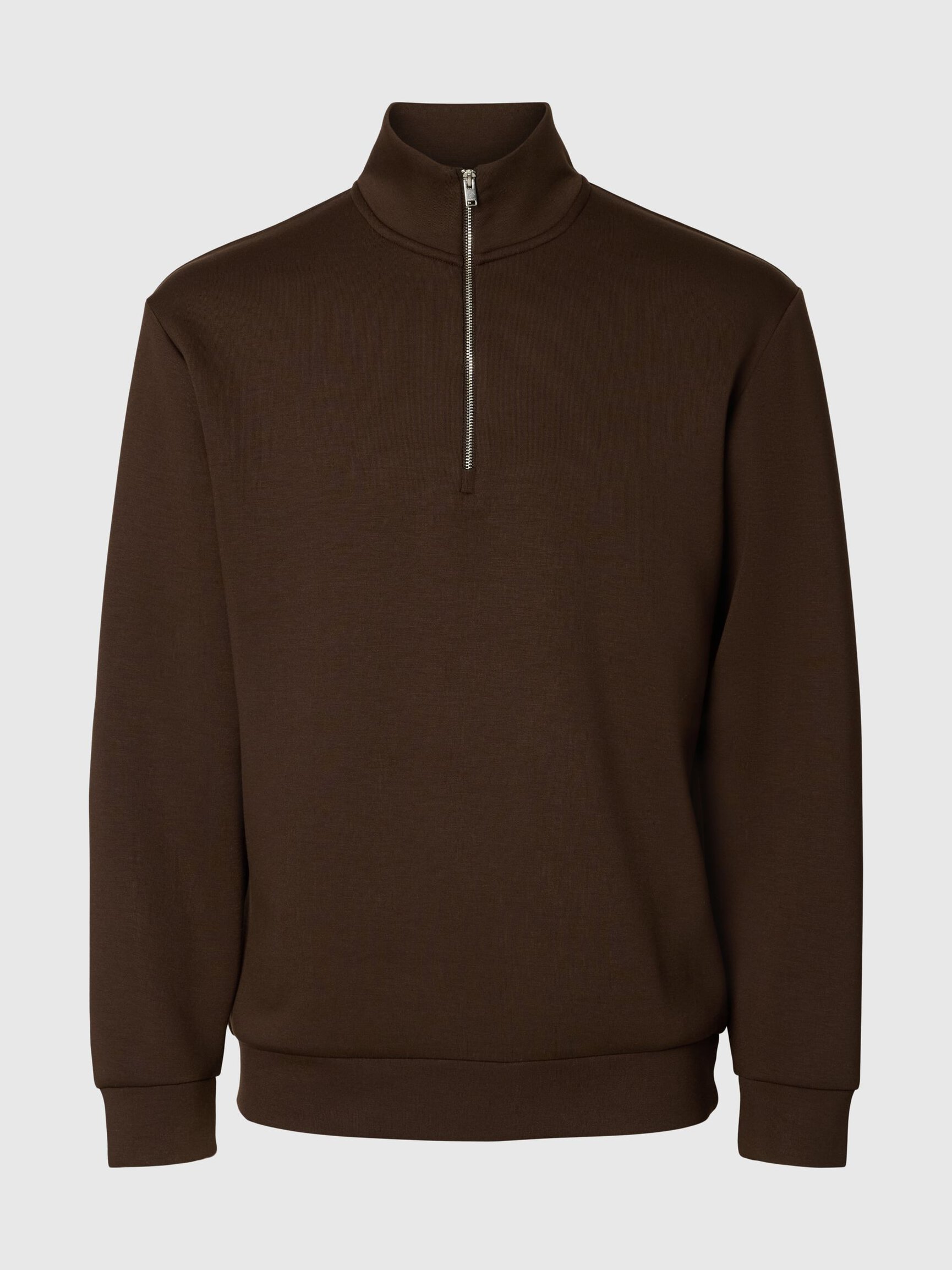 VISCOSE BLEND HALF ZIP SWEATSHIRT