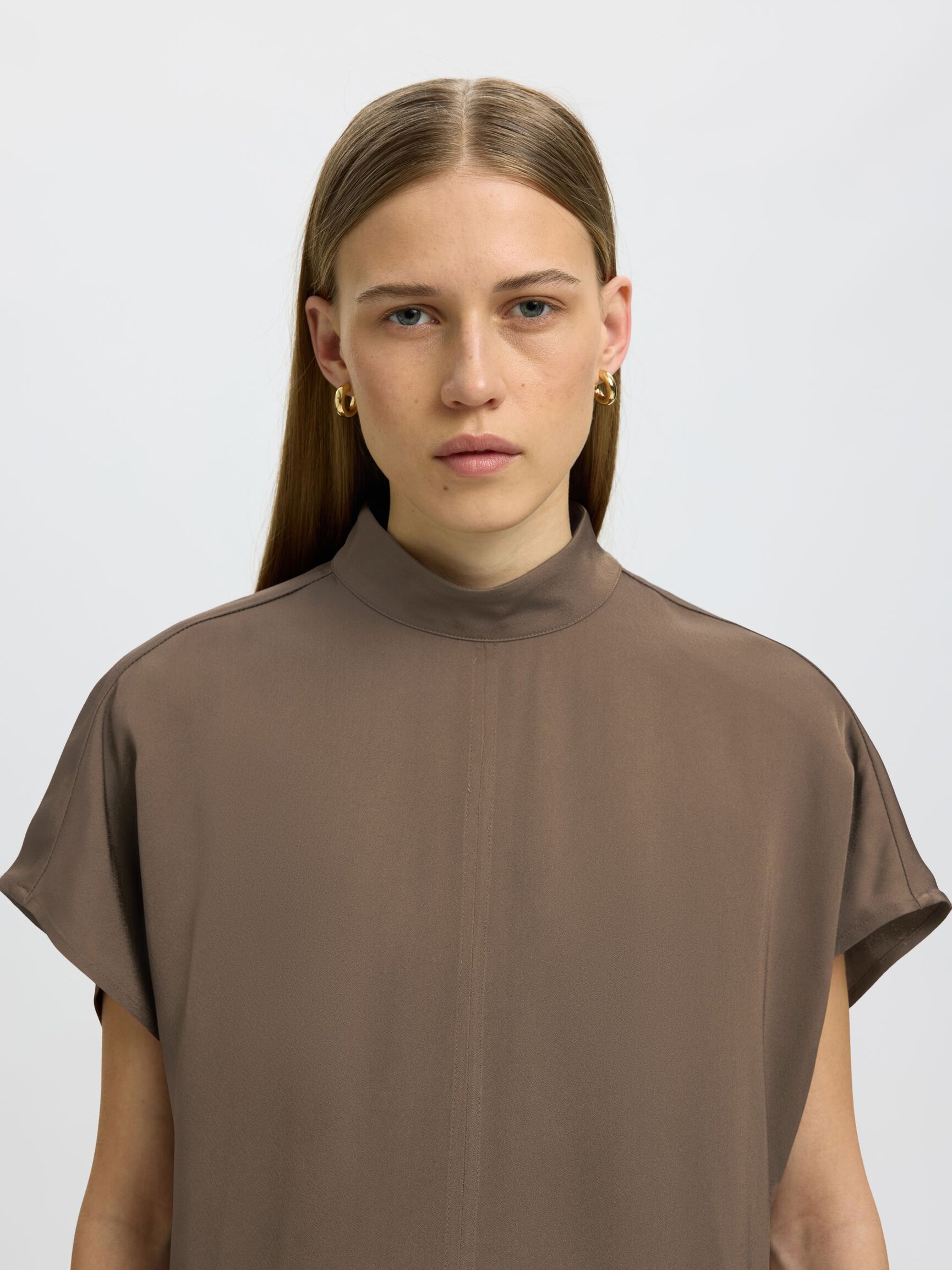 VISCOSE SHORT SLEEVED TOP