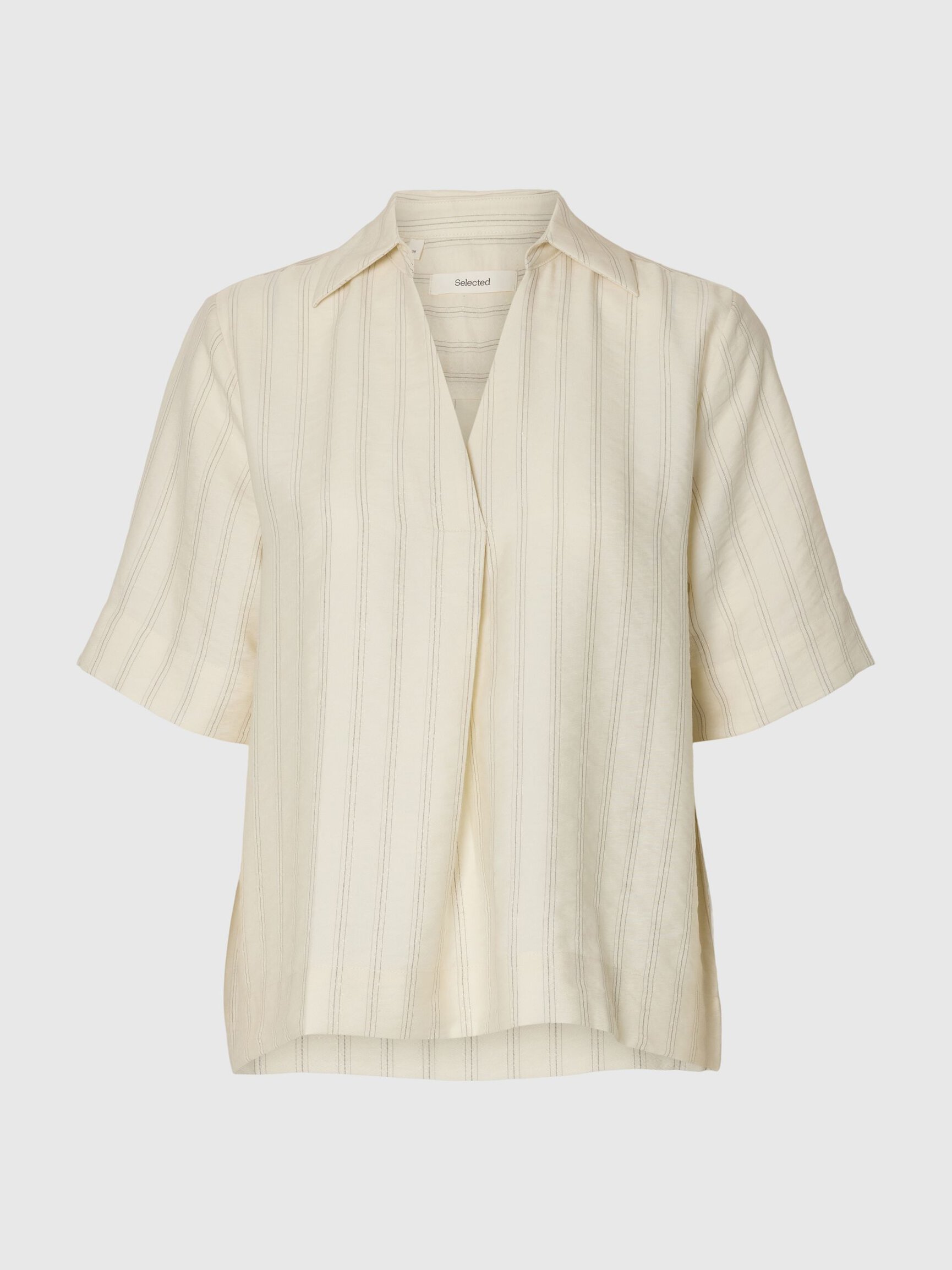 VISCOSE BLEND 2/4 SLEEVED BLOUSE