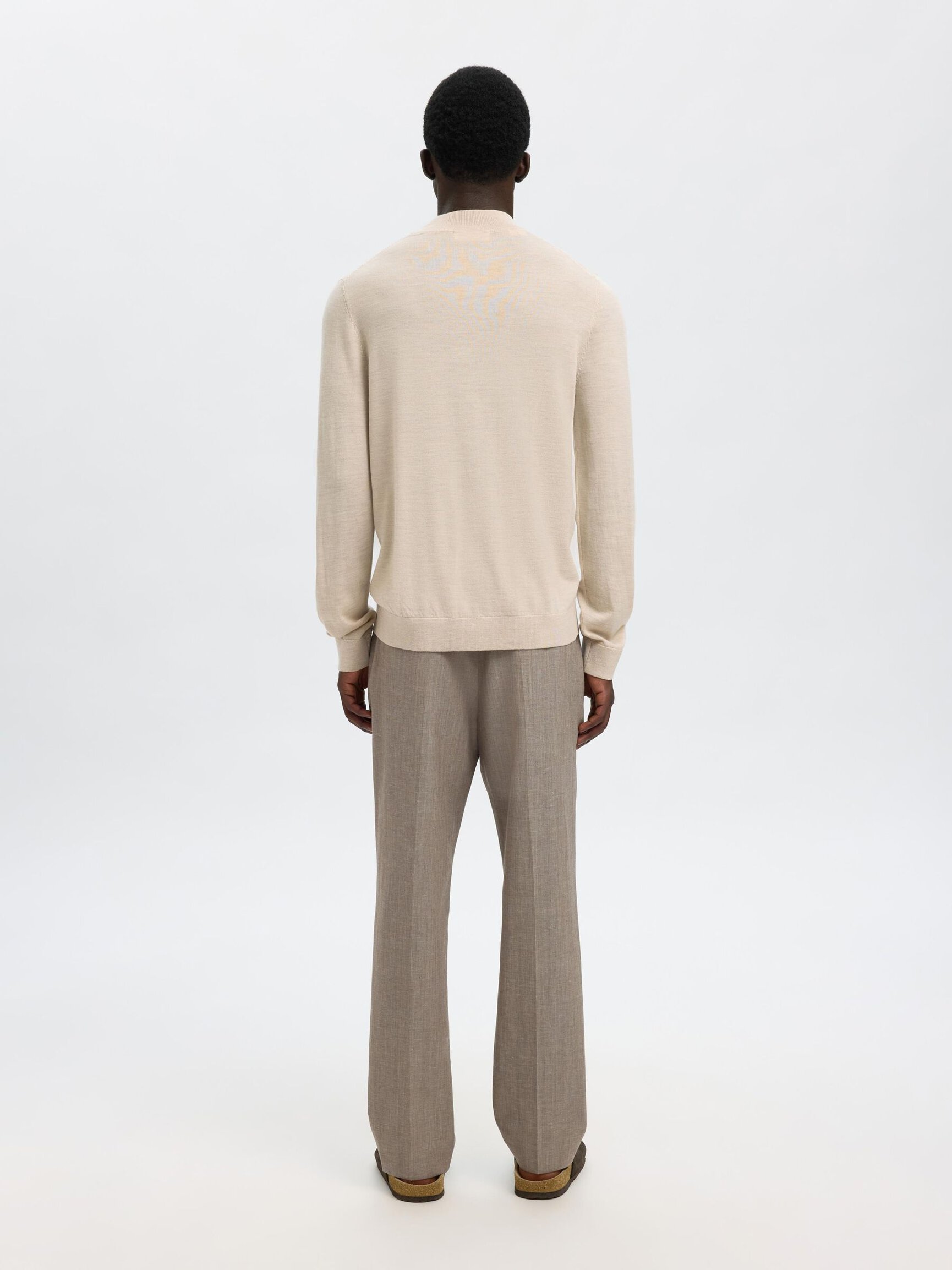 100% MERINO WOOL MOCK-NECK JUMPER