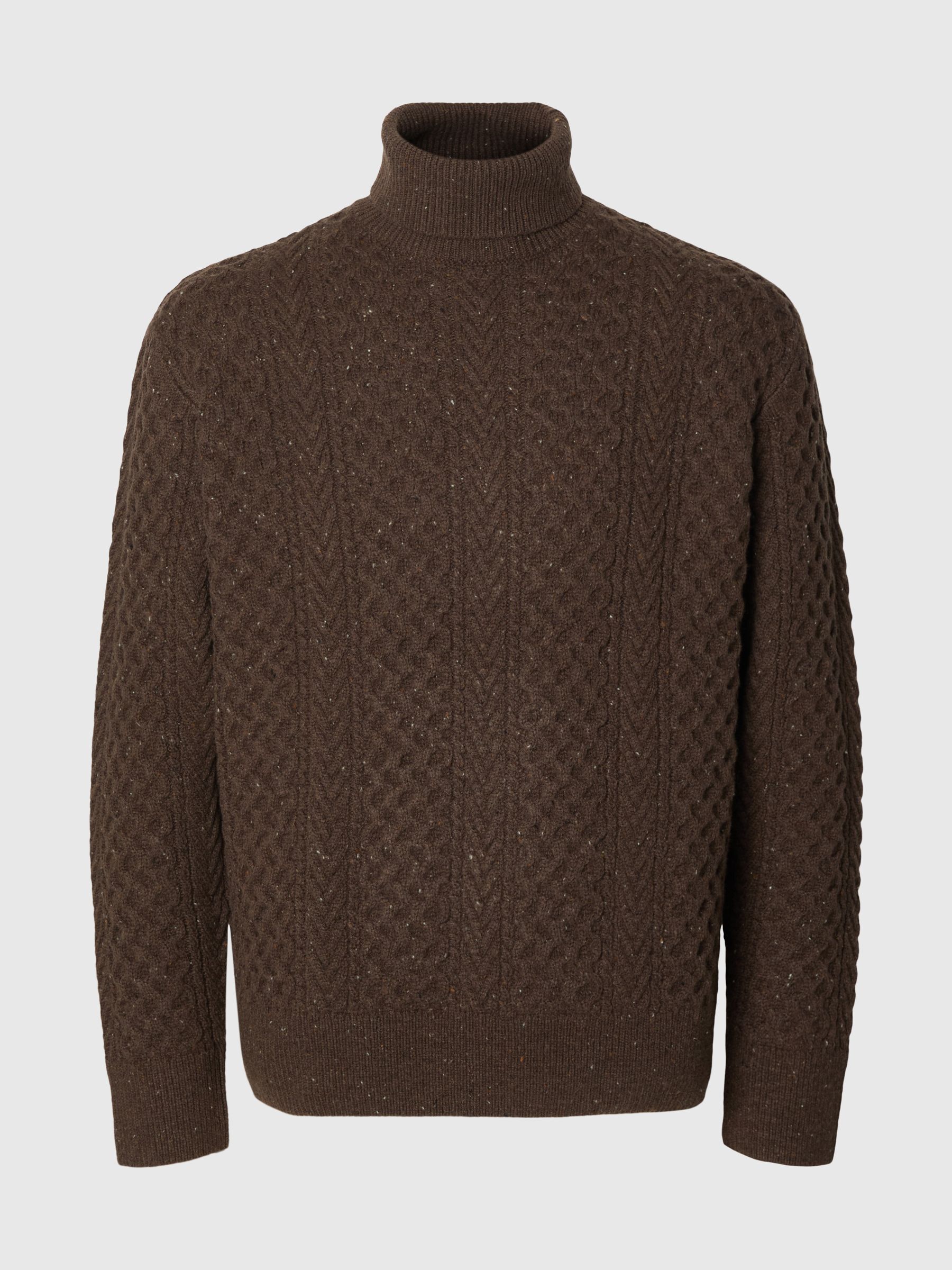CABLE KNIT TURTLENECK