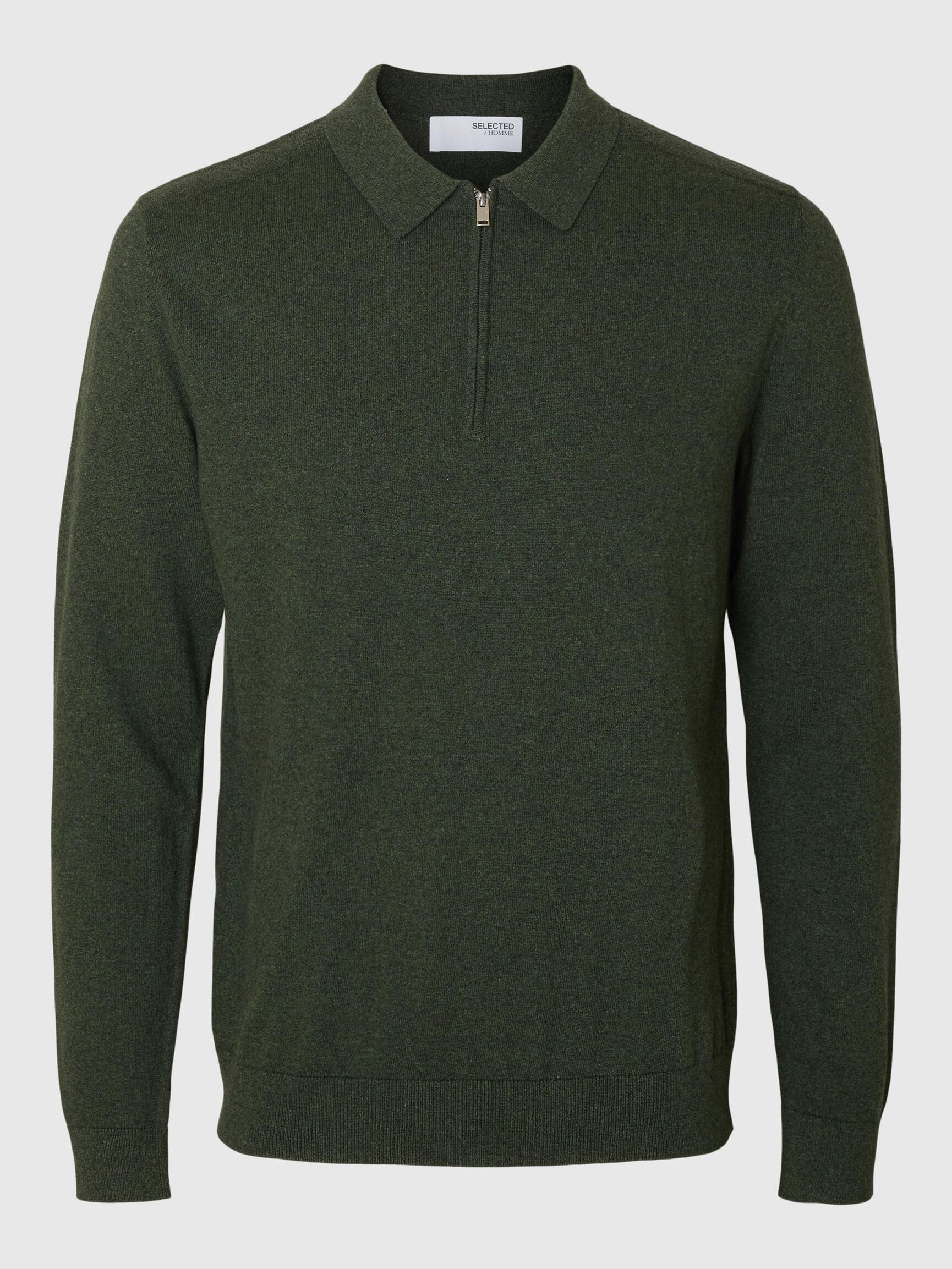 KNITTED LONG-SLEEVED POLO