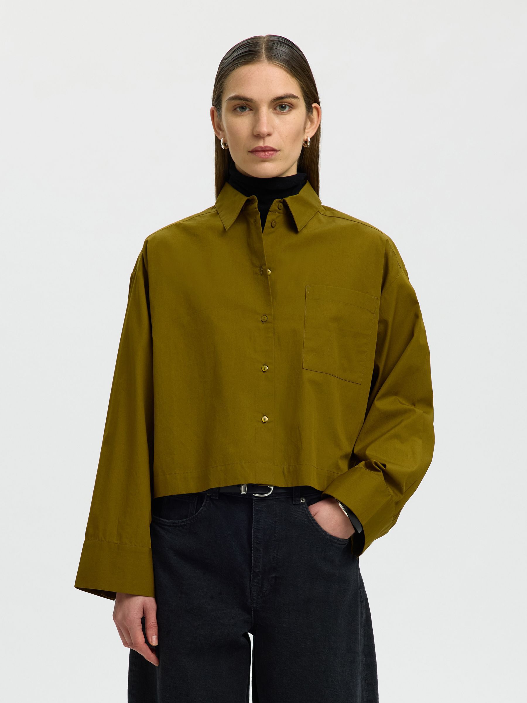 BOXY FIT CROPPED BLOUSE