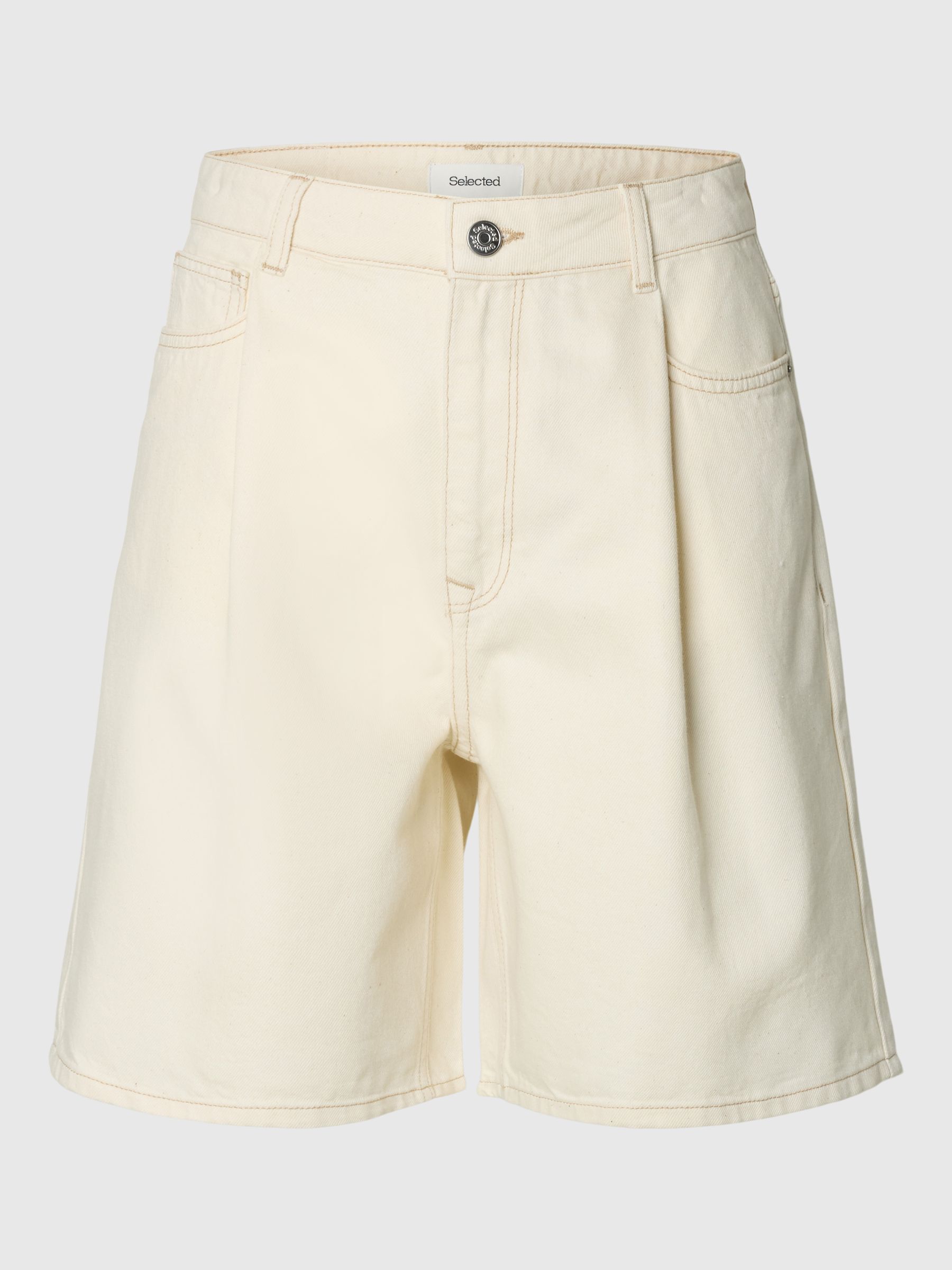 WIDE DENIM SHORTS