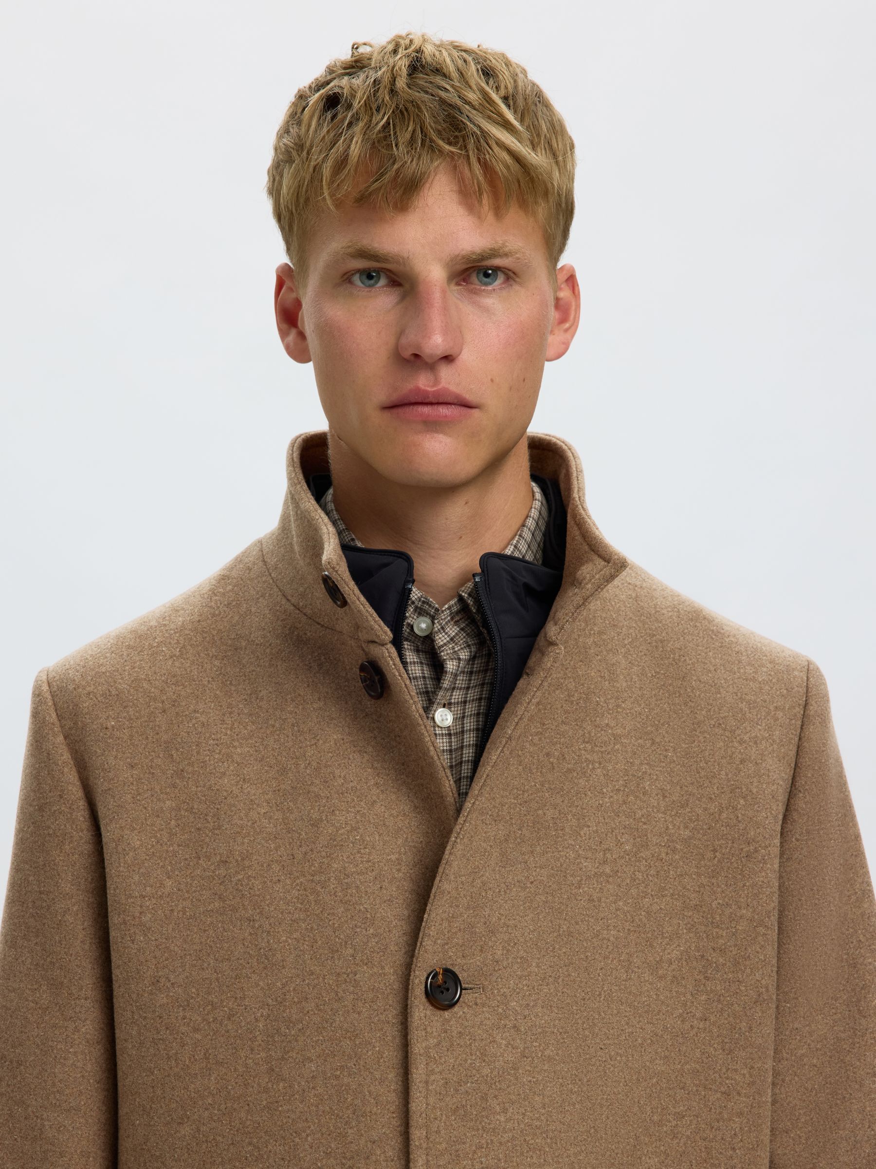 LONG WOOL-BLEND COAT