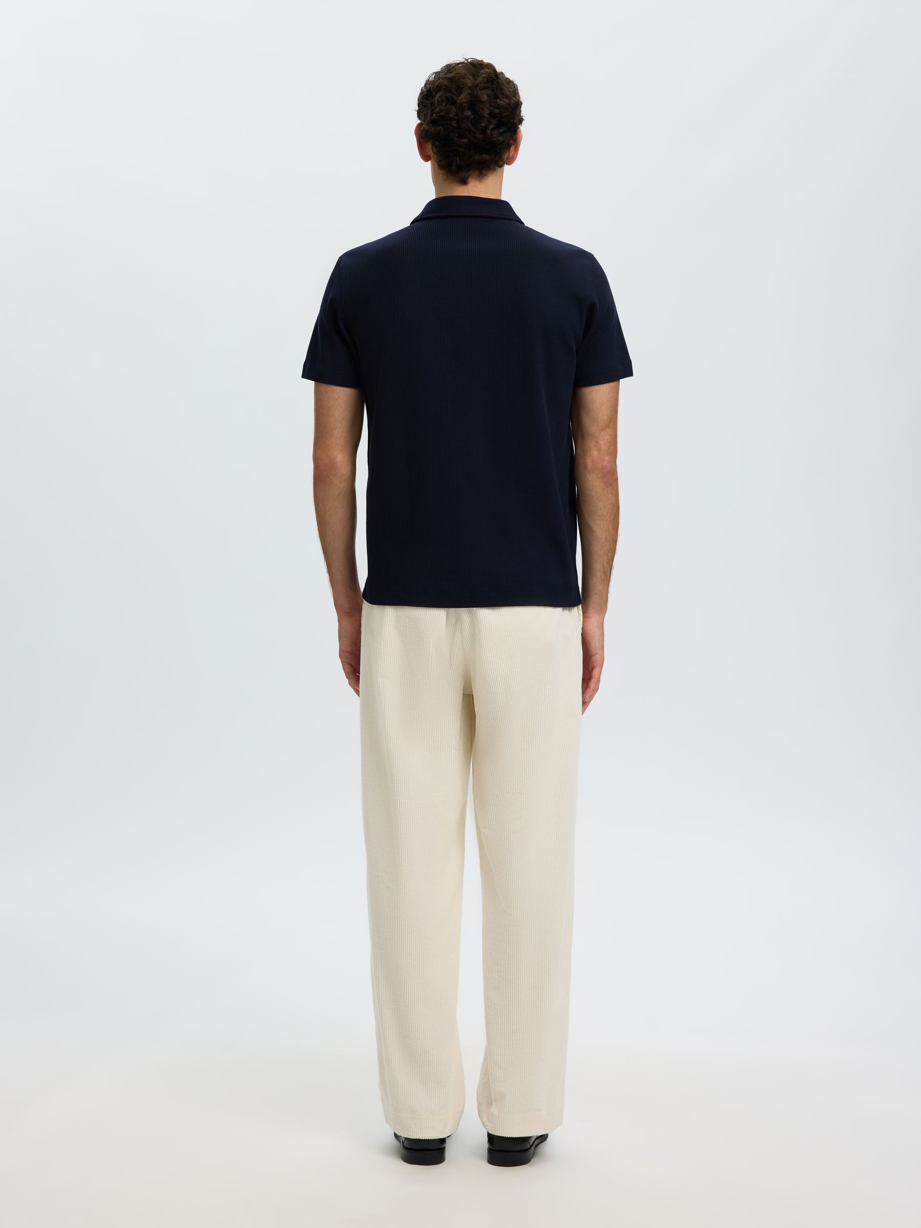 RIBBED POLO SHIRT