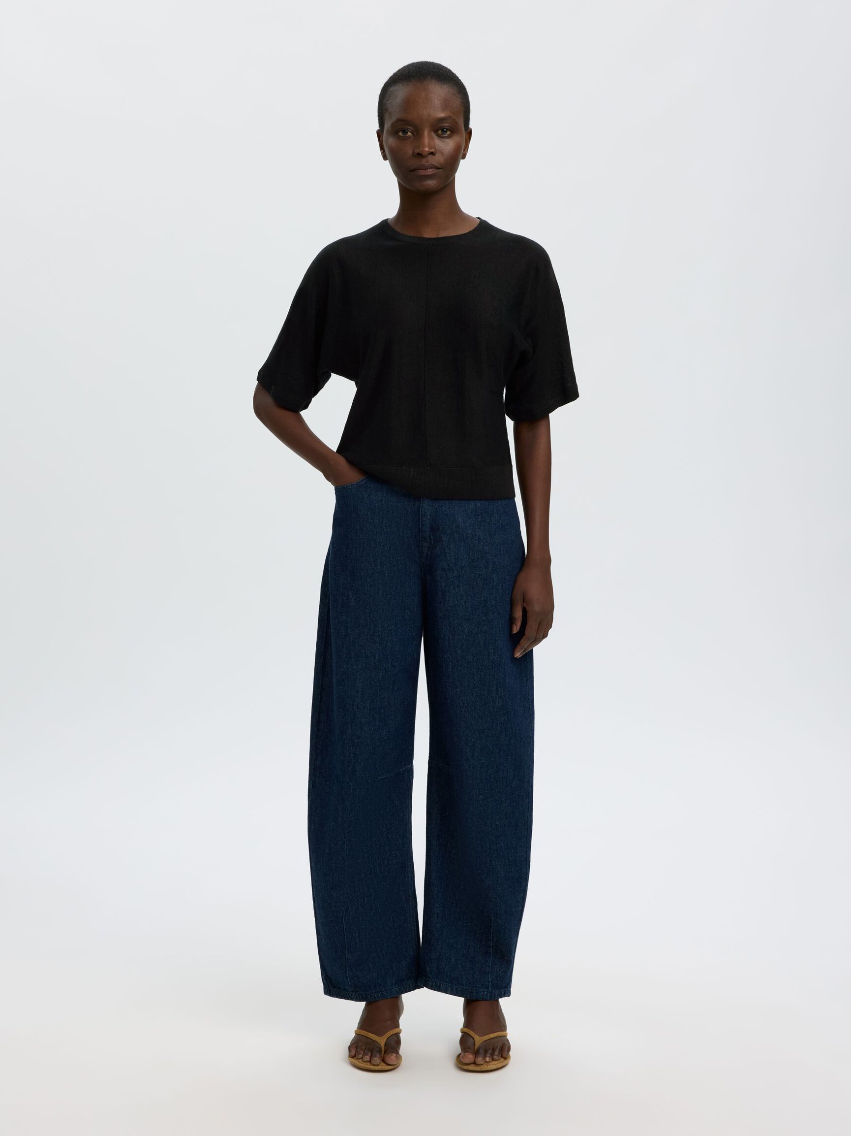 100% LINEN KNITTED TOP