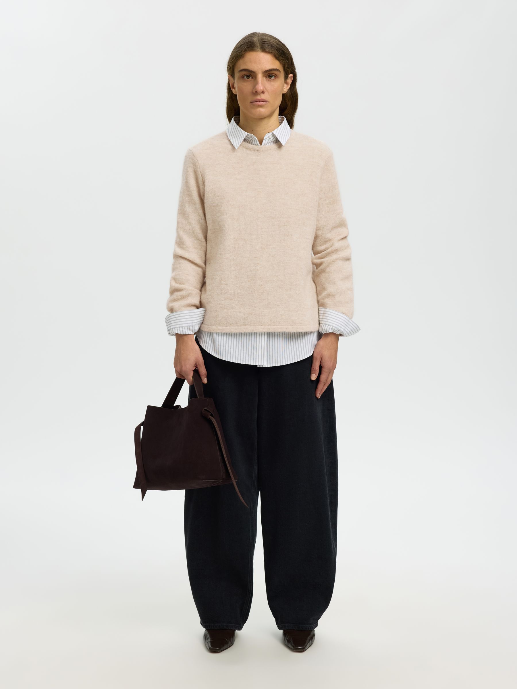 WOOL BLEND KNITTED PULLOVER