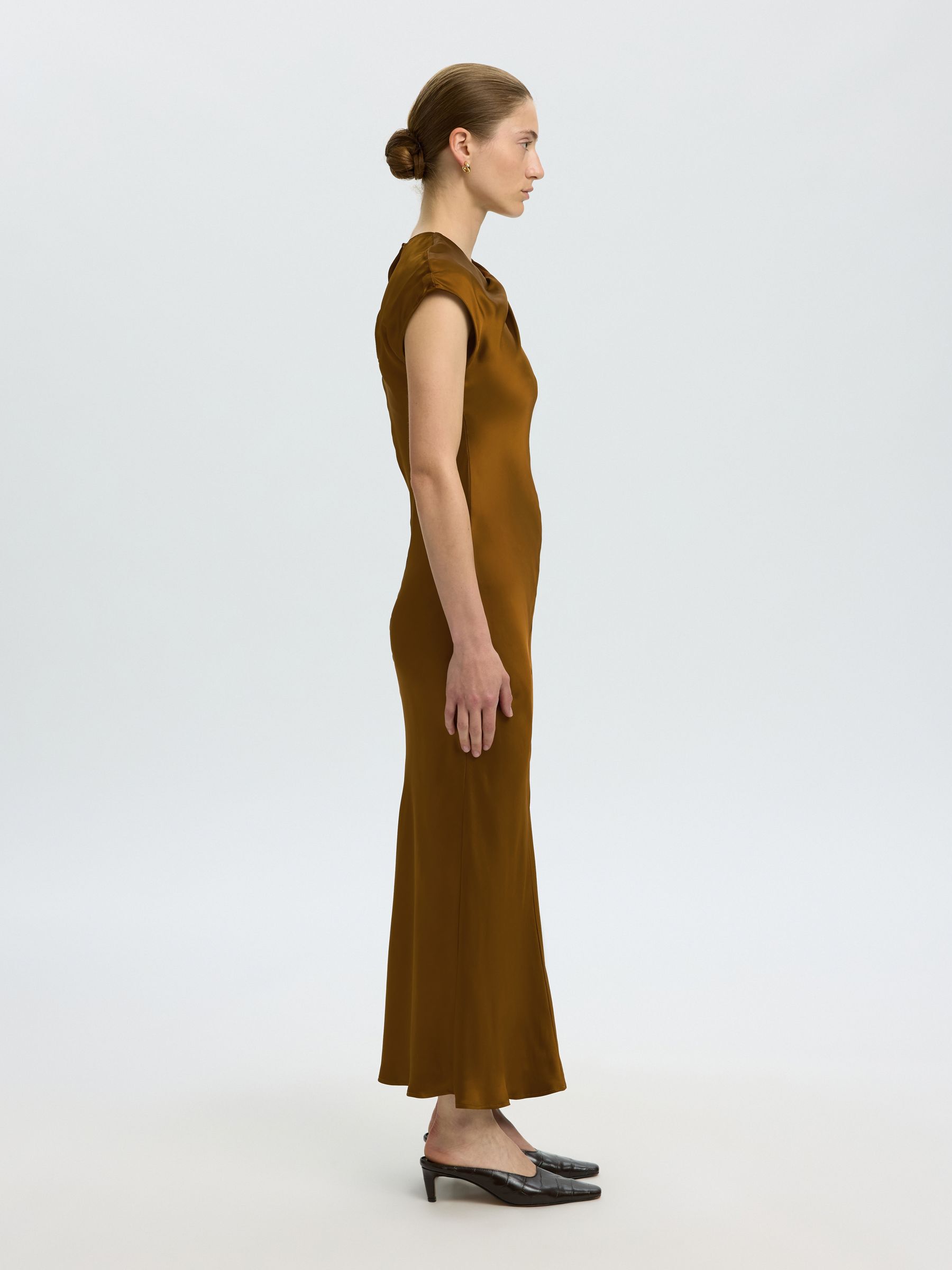 SATIN MAXI DRESS