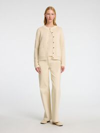 100% BAUMWOLL STRICKJACKE, Birch, highres