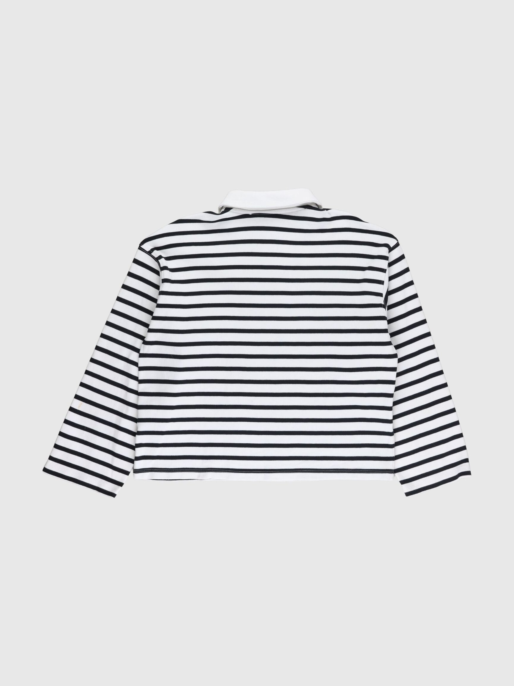 STRIPED LONG-SLEEVED POLO