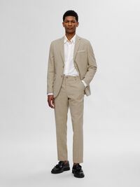 SLIM FIT SUIT TROUSERS, Sand, highres