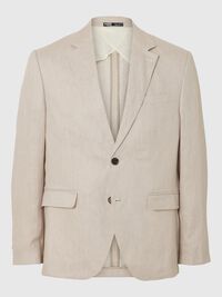 100% LINNEN BLAZER, Sand, highres