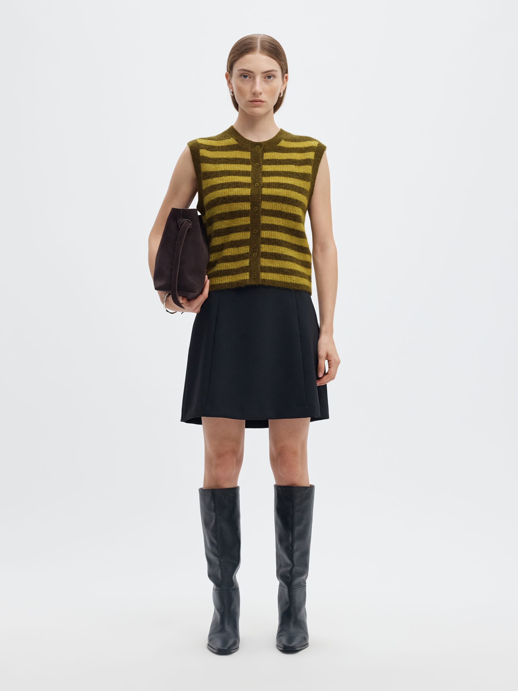 WOOL BLEND  KNITTED VEST