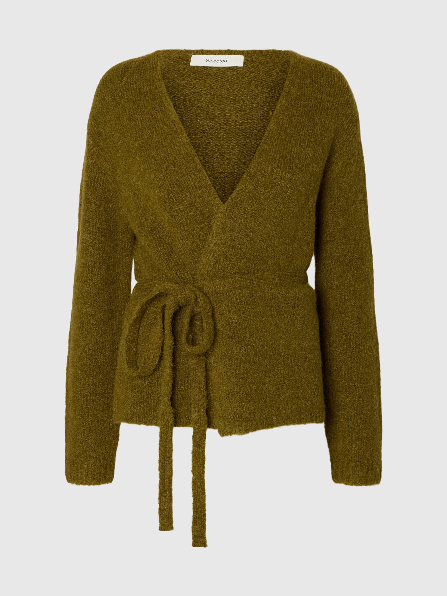 WOOL BLEND KNITTED CARDIGAN