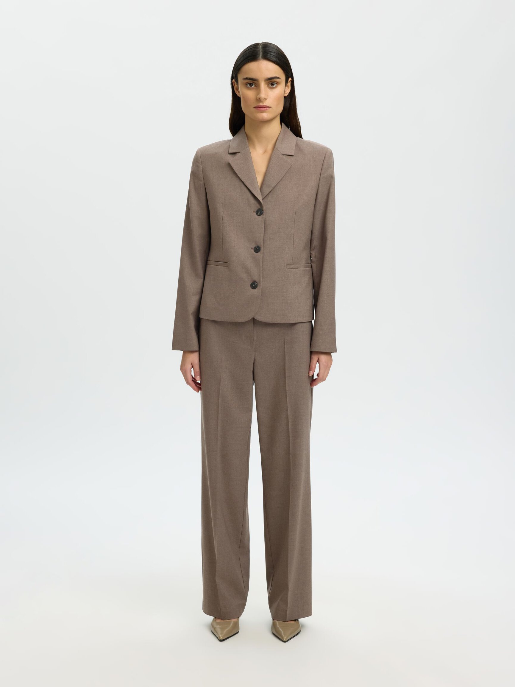 WIDE FIT SUIT TROUSERS