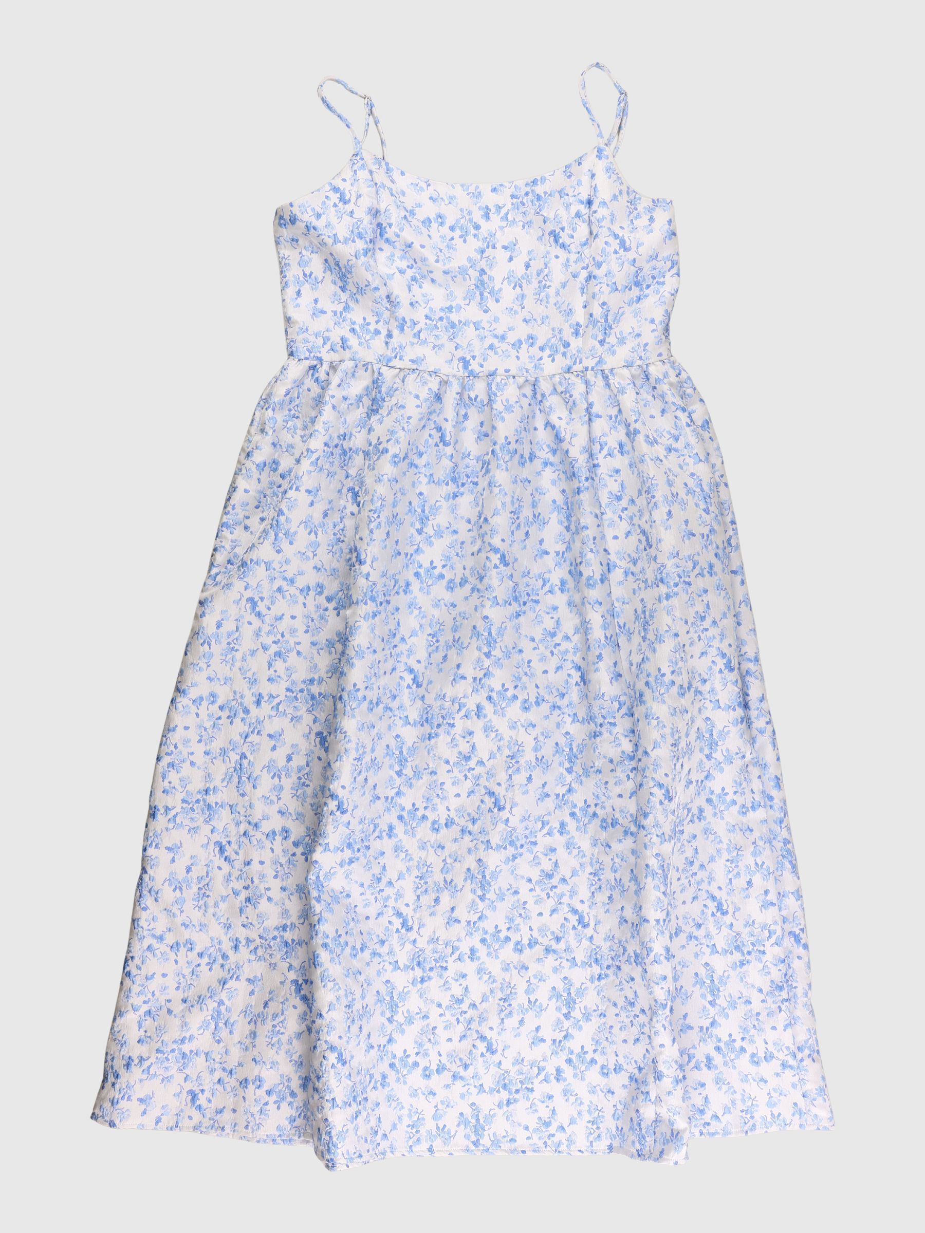 FLORAL PRINTED SLEEVELESS MIDI DRESS