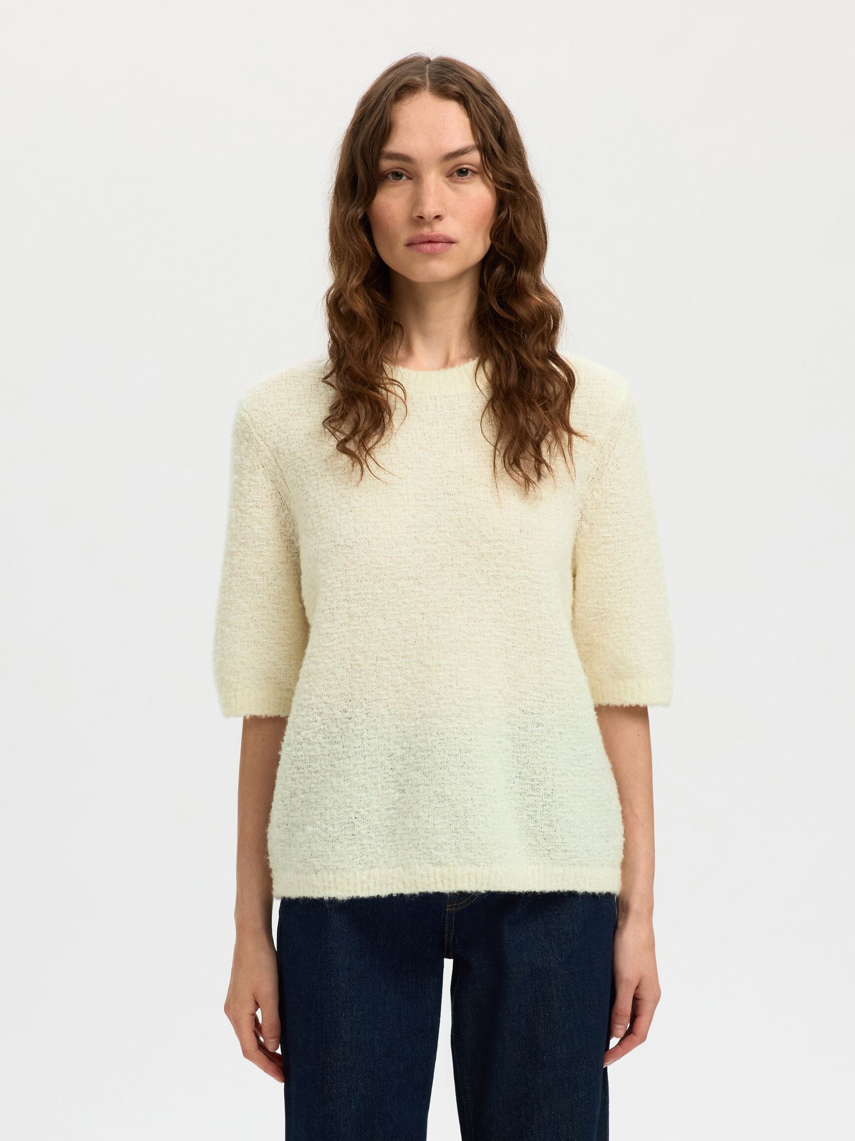 WOOL BLEND KNITTED TOP