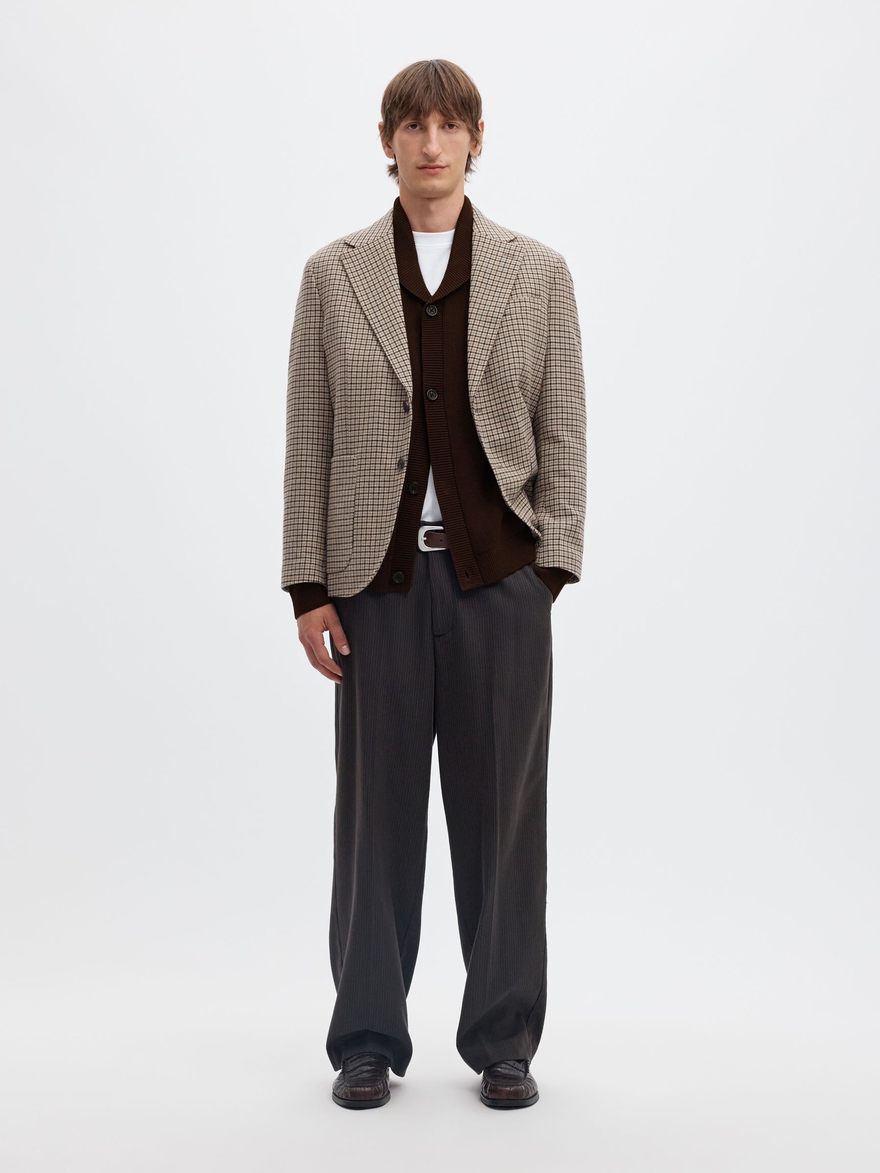 ORGANIC COTTON SHAWL COLLAR CARDIGAN