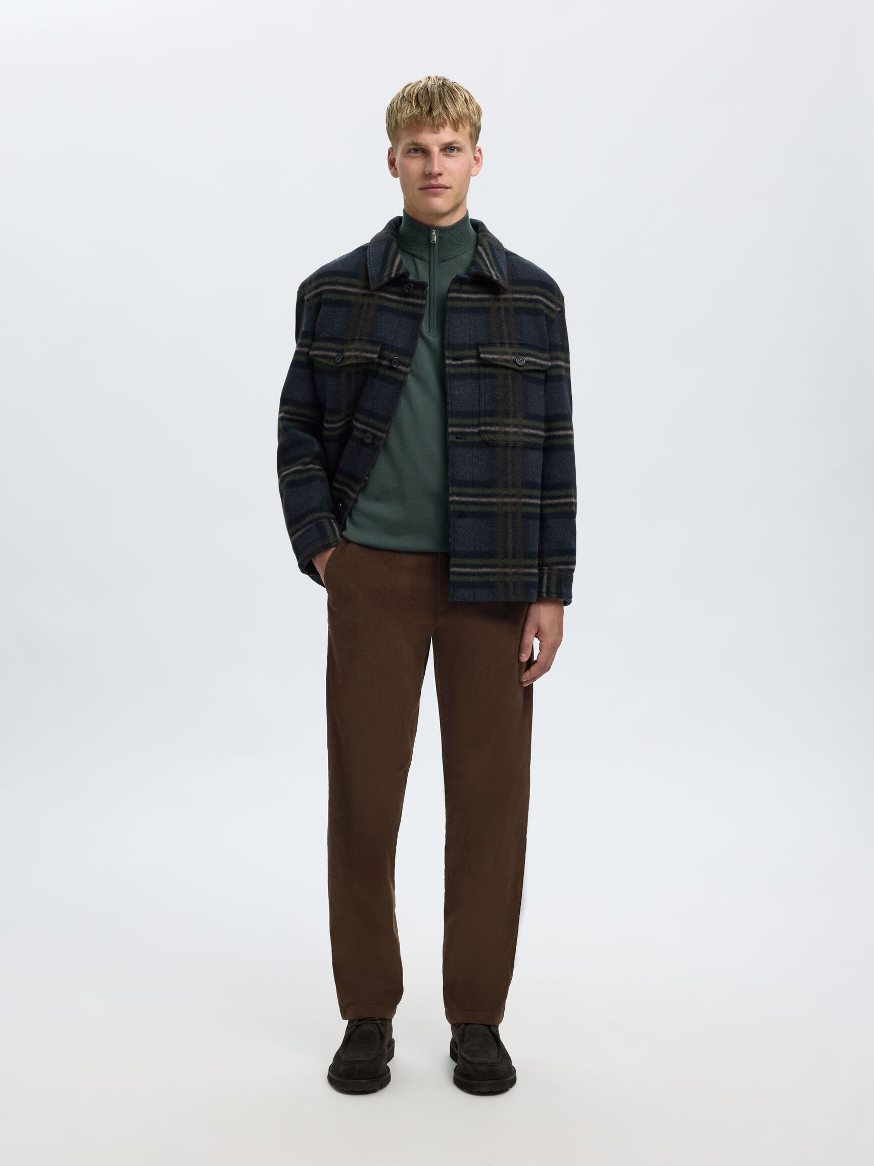 CORDUROY STRAIGHT-LEG TROUSERS