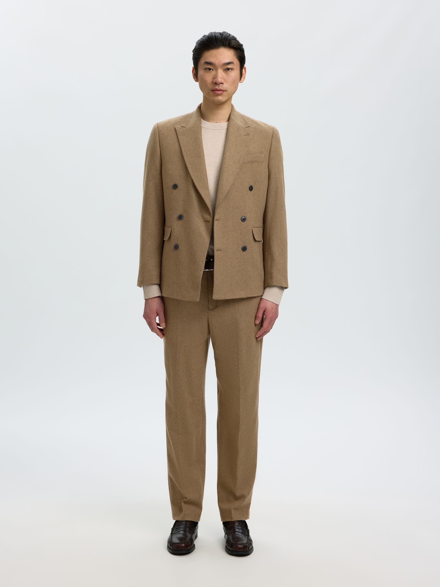 WOOL BLEND SUIT TROUSERS