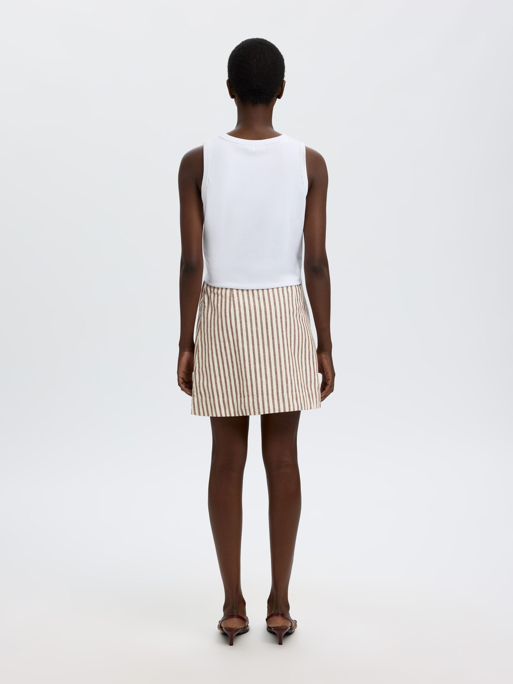 COTTON BLEND MINI WRAP SKIRT