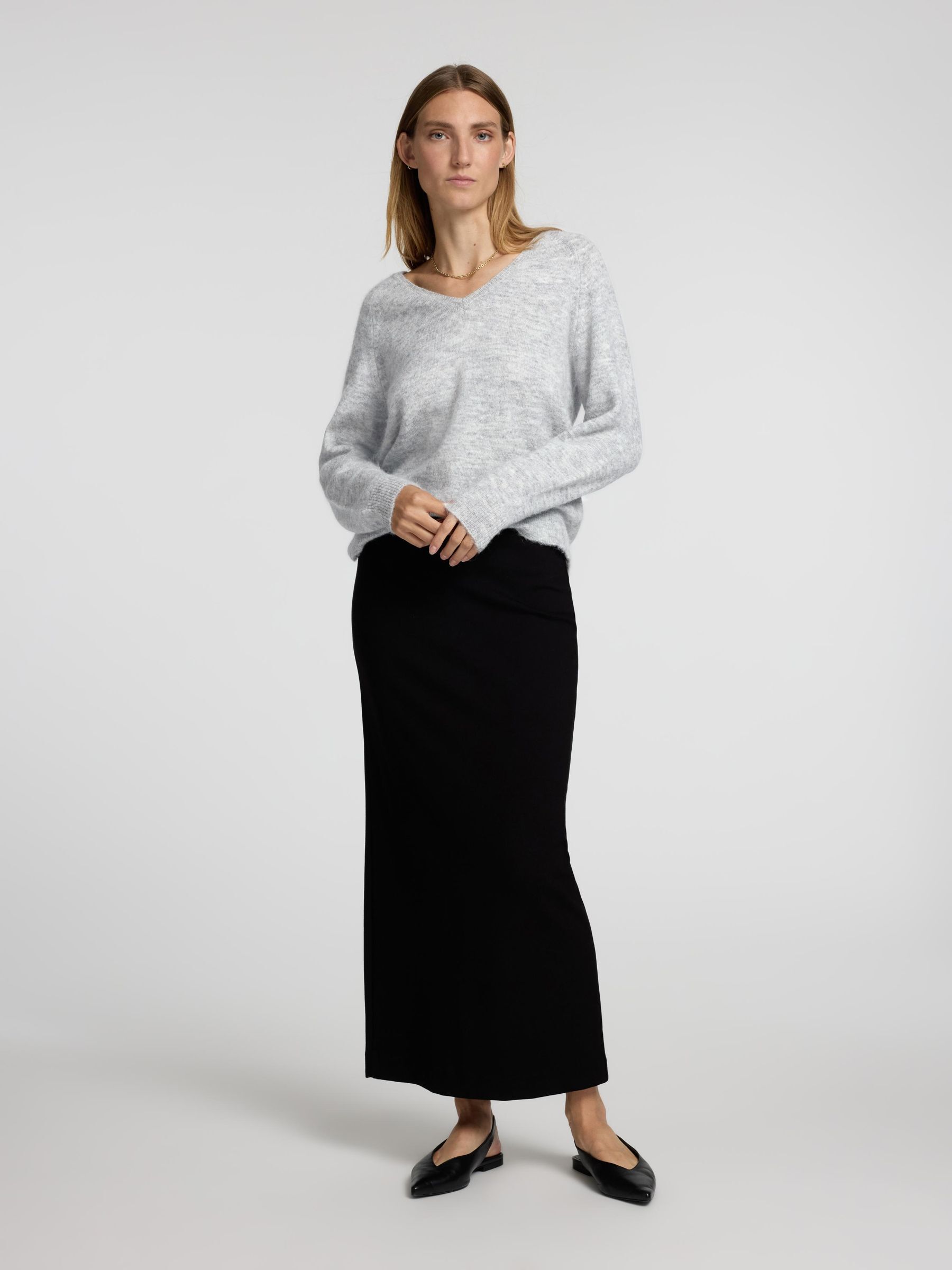 ULLBLANDNING V-RINGNING TRÖJA