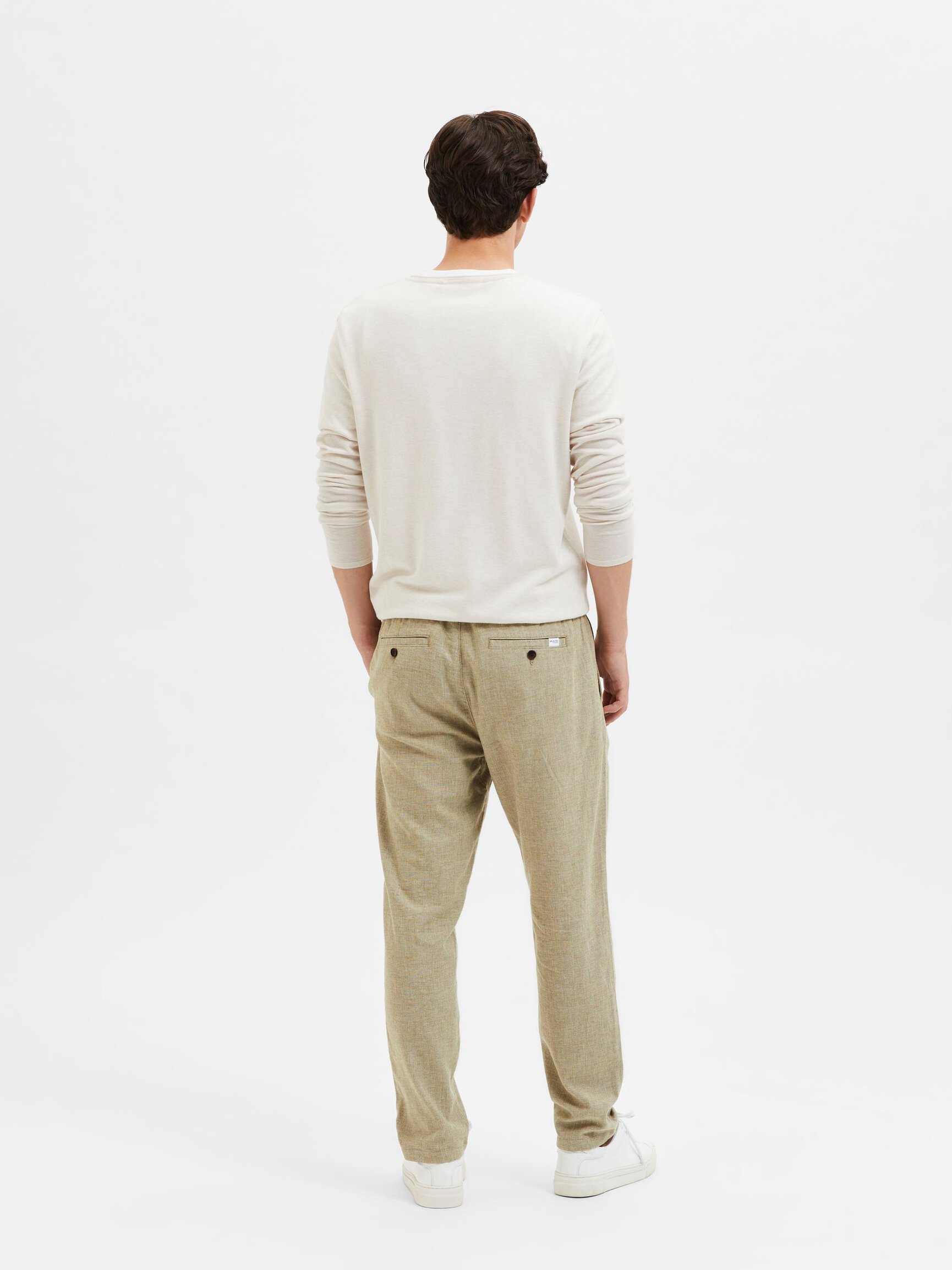 SLIM TAPERED HØRBLANDING BUKSER