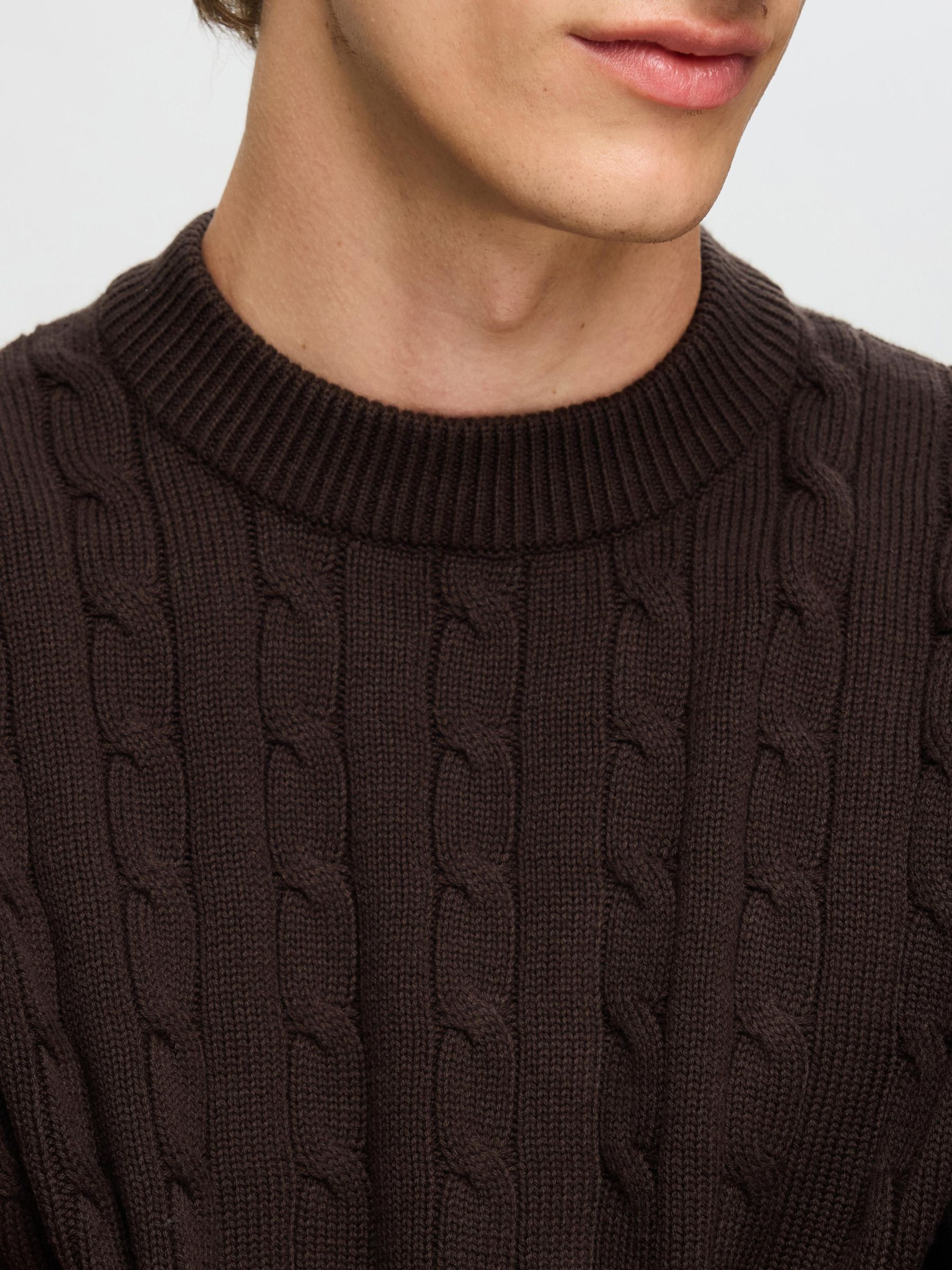CABLE KNIT KNITTED JUMPER