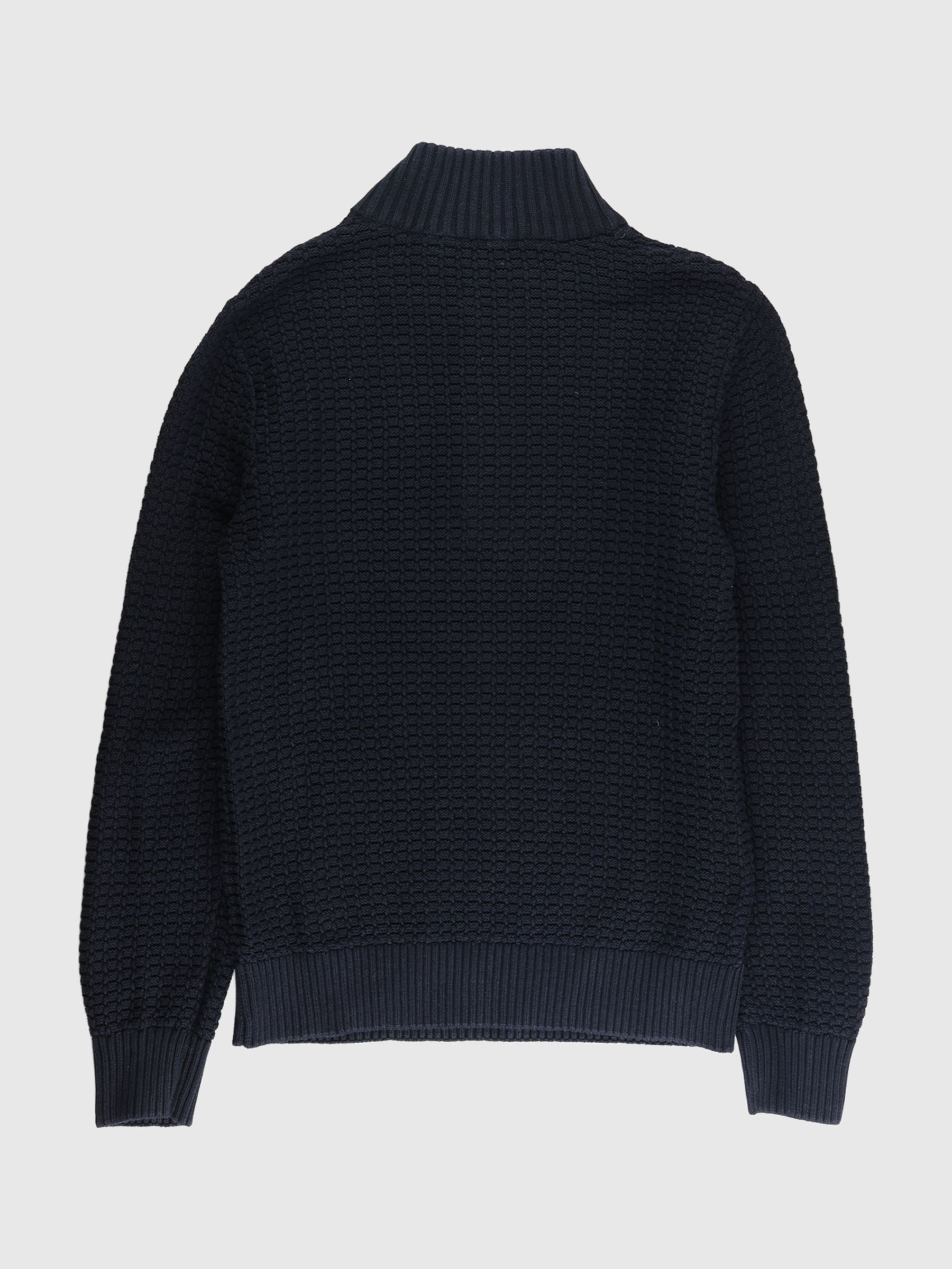 TEXTURED HALF-ZIP JUMPER