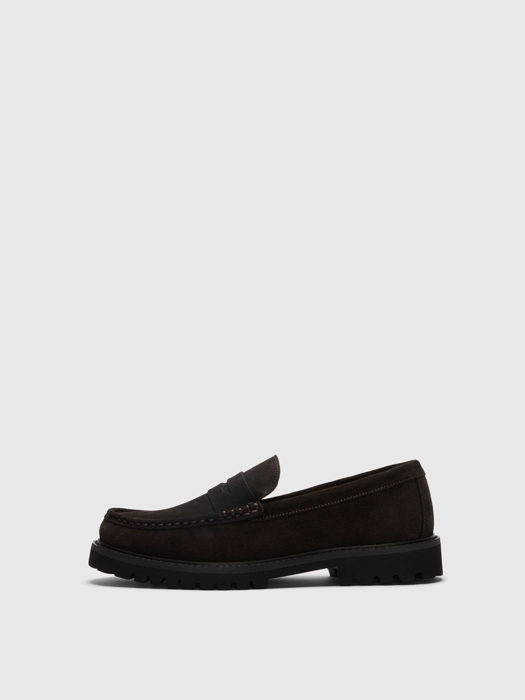 SUEDE  PENNY LOAFERS